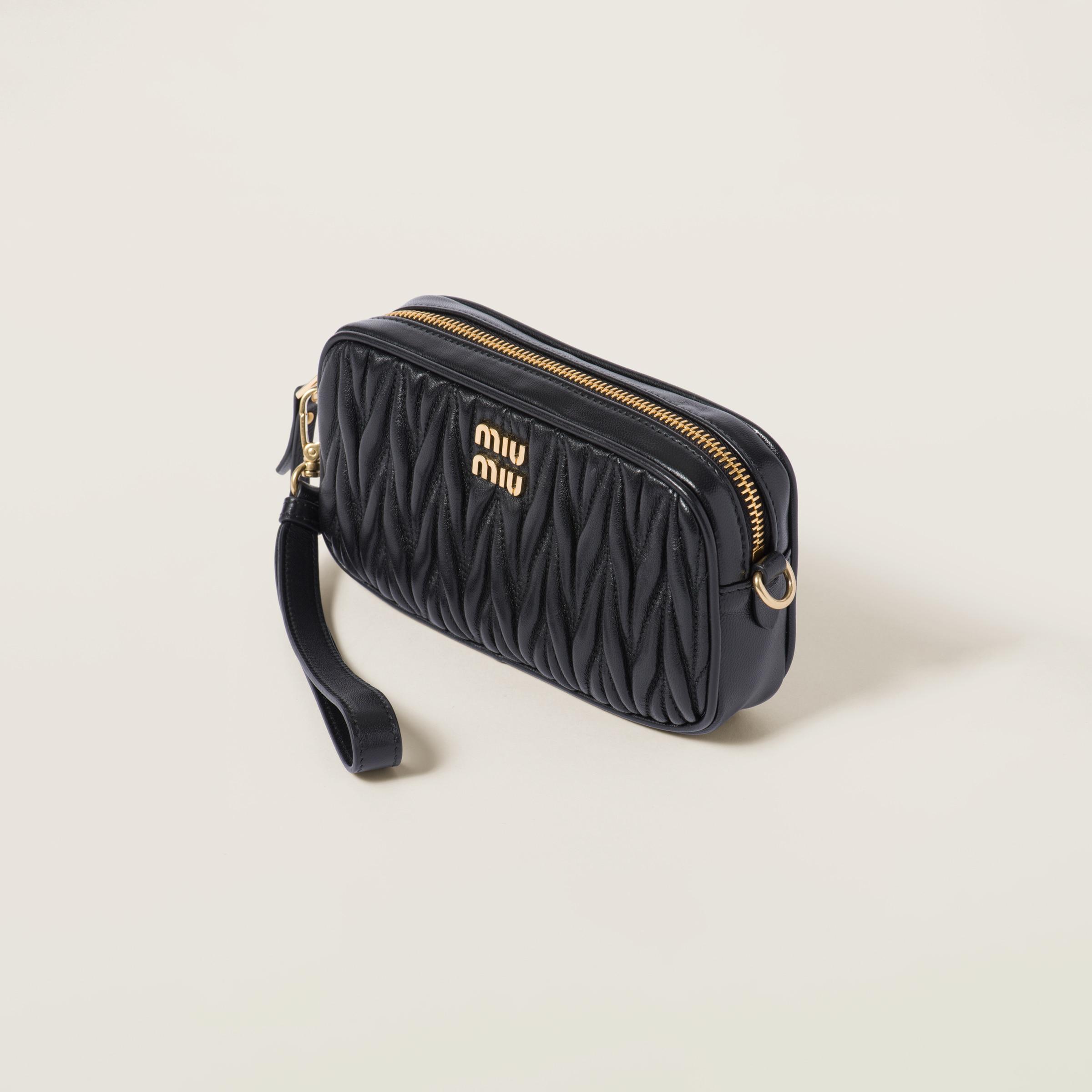 クラッチバッグ MIU MIU LEATHER POUCH MIU MIU - Nappa Leather Mini Pouch – The Sale Sisters