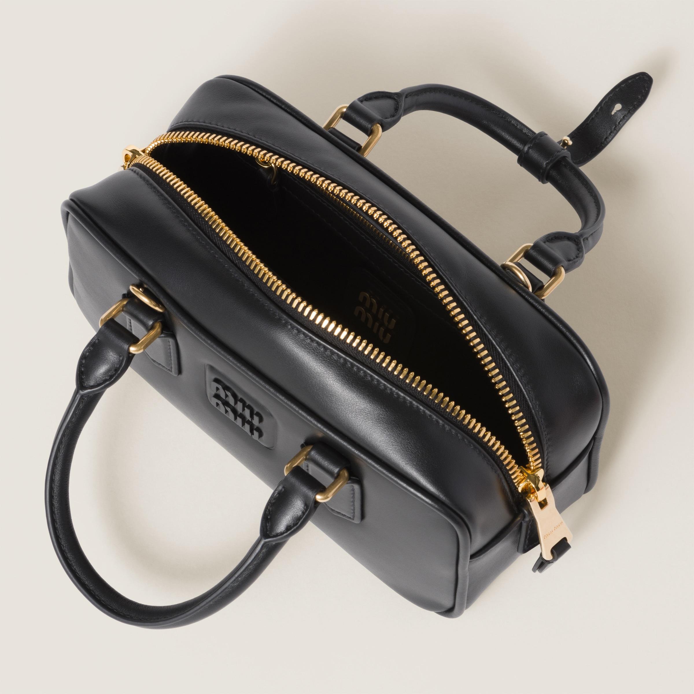 MiuMiu＊Arcadie leather bag ラージレザーバッグ＊送料込 Miu Miu Arcadie Leather Bag in Black | Lyst