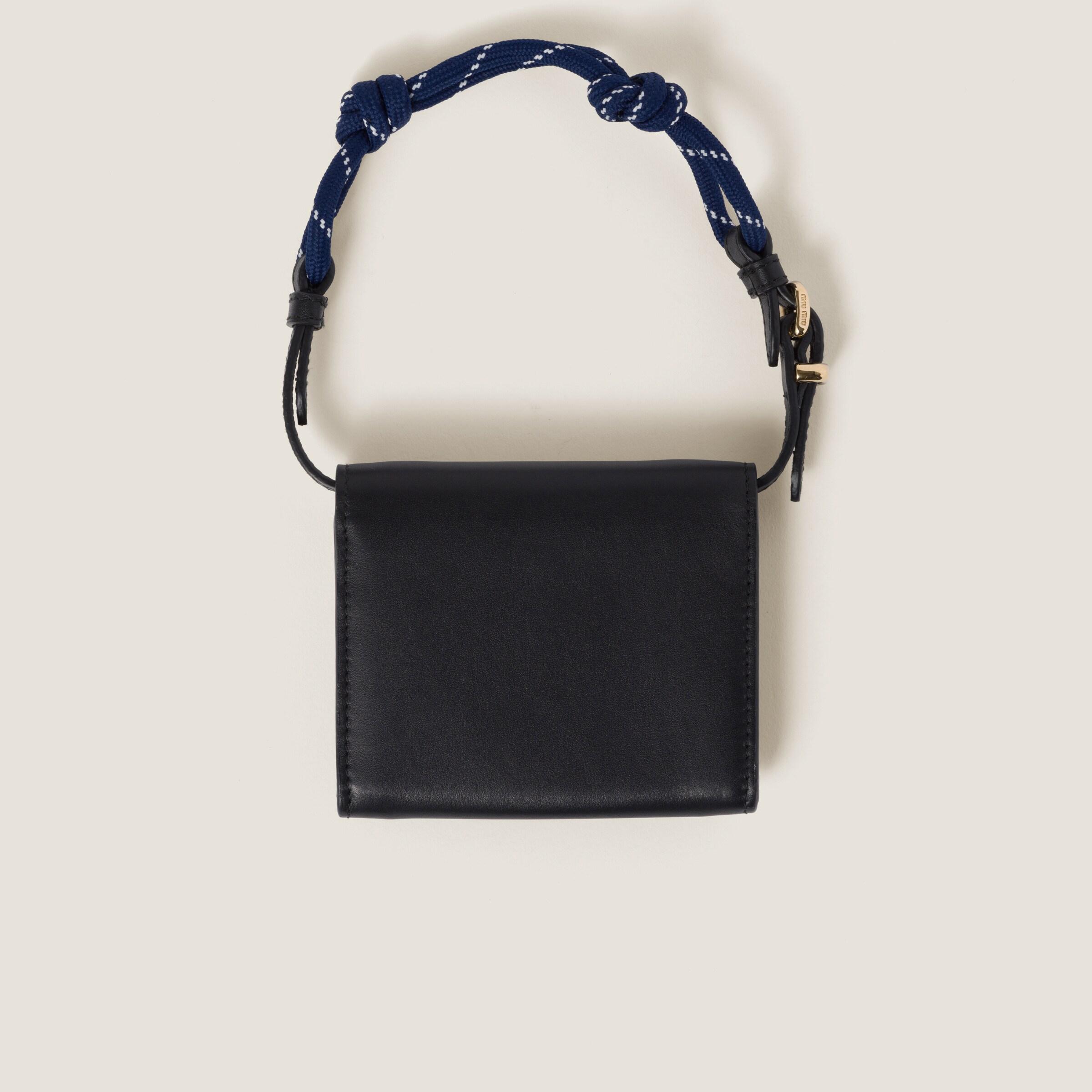関税・送料込 MIU MIU Black leather ウォレット Miu Miu Wallet Black Womens Miu Miu