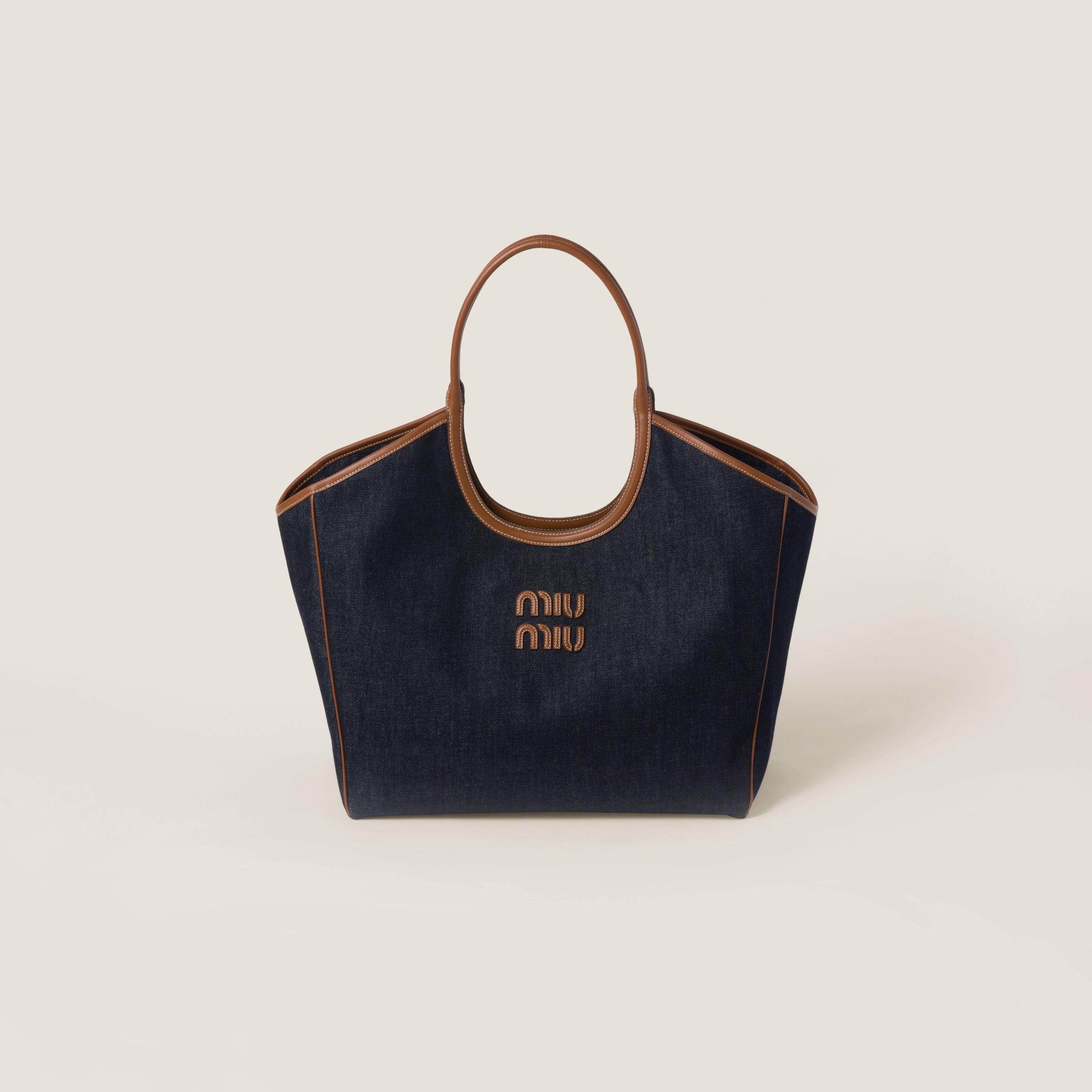 Miu Miu Ivy Denim Bag in Blue | Lyst