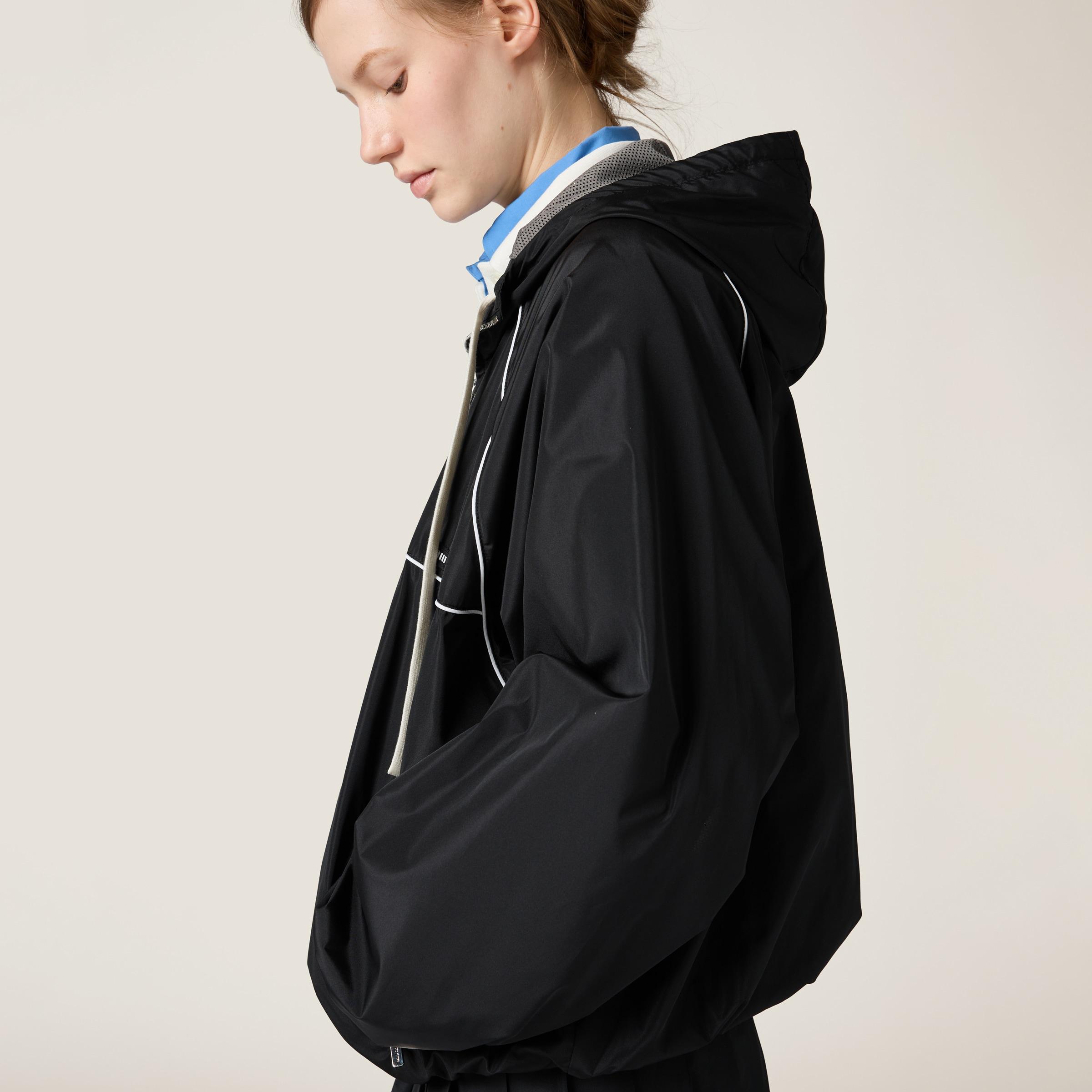 MIU MIU テクニカルシルク ジップフルソンジャケット Miu Miu Technical Silk Zipper Blouson Jacket | Saks Fifth Avenue
