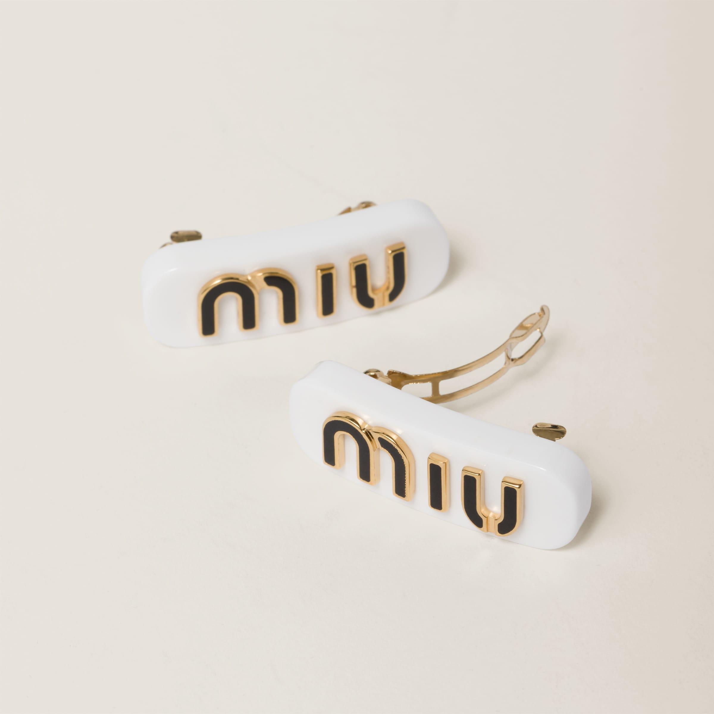 ★MiuMiu★ Plexiglass l Hairpin White Black 5IF1142F72F0 Miu Miu MU 07VV Rectangle Eyeglasses | EyeOns.com