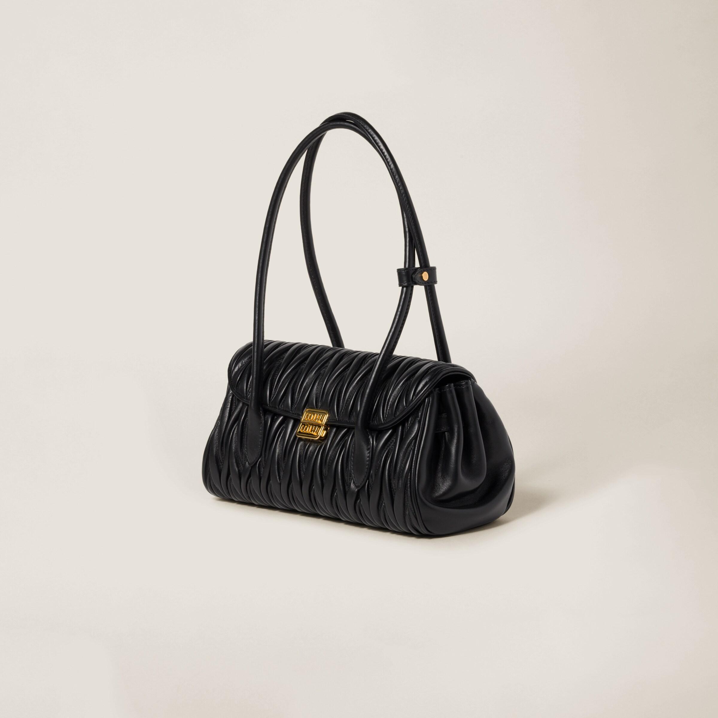 【Miu Miu】Matelasse Nappa Leather Shoulder Bag Black Black Matelassé Nappa Leather Shoulder Bag | Miu Miu