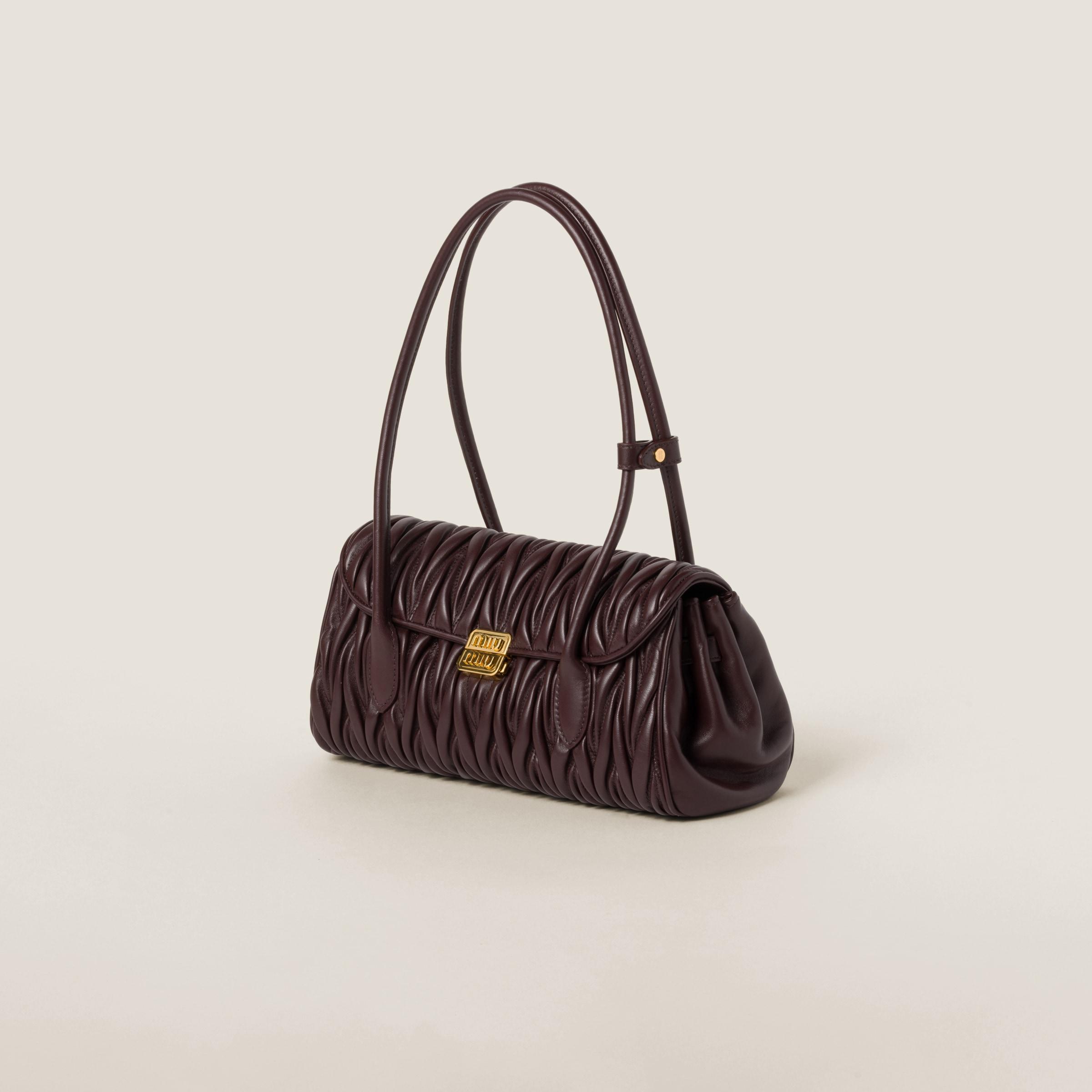 Miu Miu Matelassé Nappa Leather Shoulder Bag | Lyst