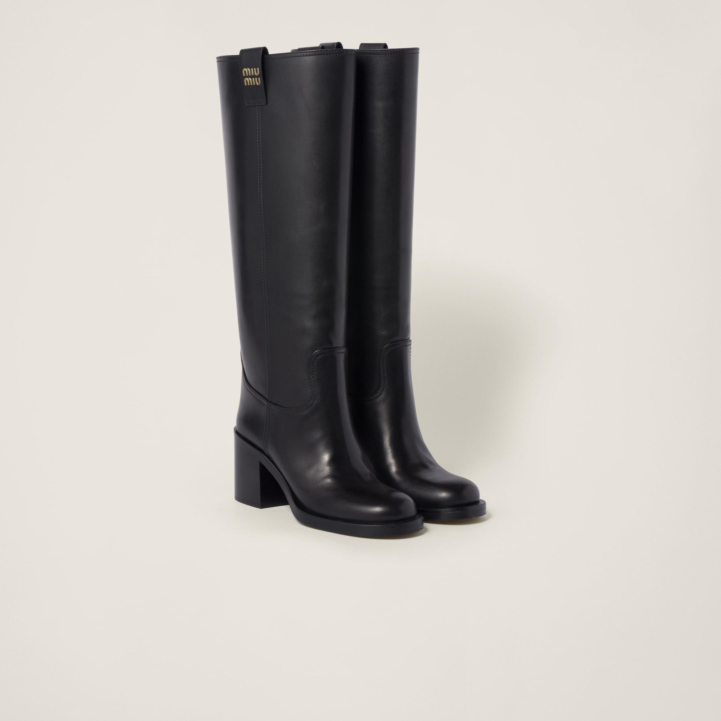 MIU MIU SKISKOLAER ブーツ TG. 7 ブラック