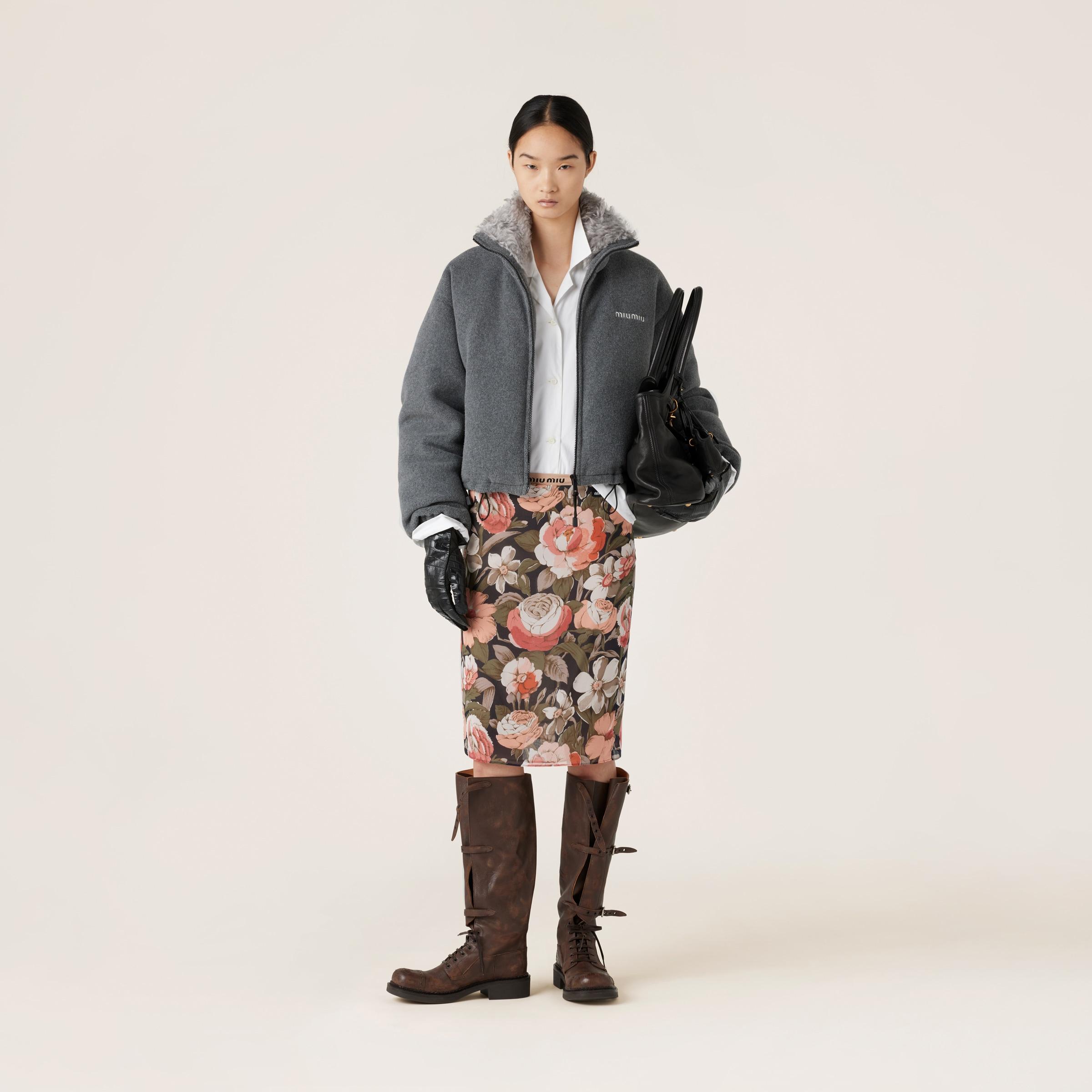 ダウンジャケット・コート Miu Miu Recycled Polyester Hooded Down Jacket Miu Miu Recycled Polyester Hooded Down Jacket in Black | Lyst