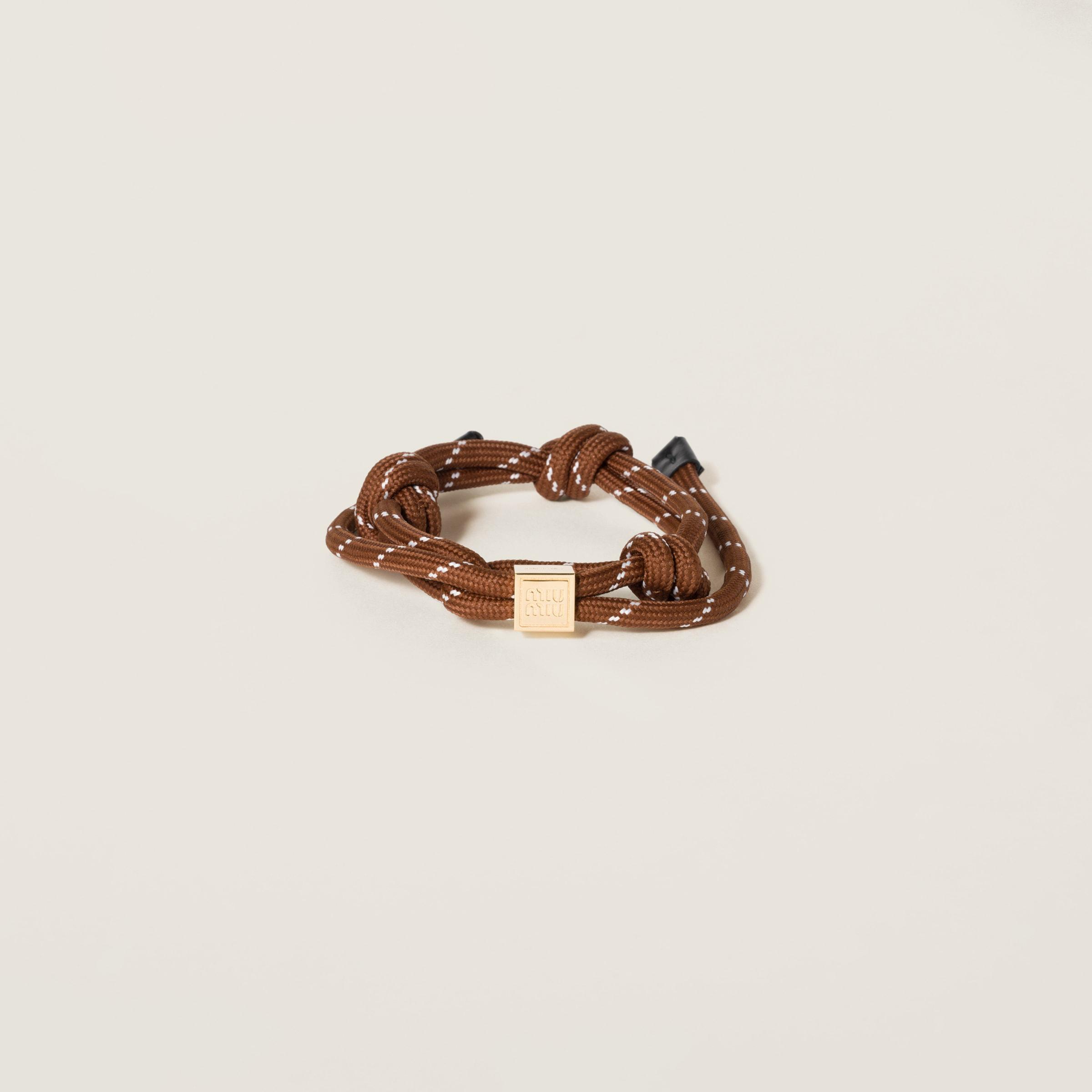 アクセサリー MIU MIU archive leather bracelet Miu Miu Versatile Bracelet Madras Gold Leather Crystal Nappa