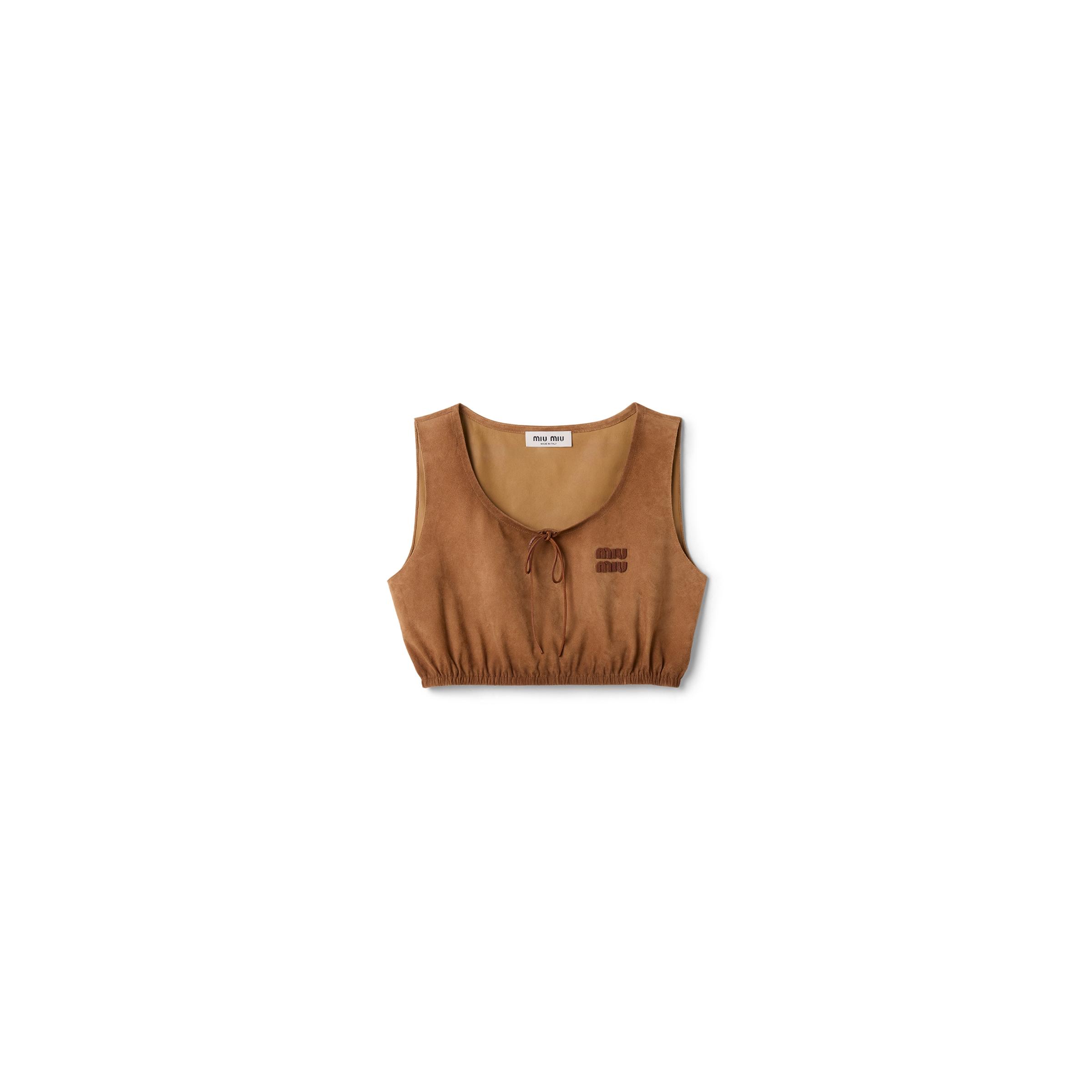 Miu Miu Sleeveless and tank tops for Women | Online Sale up to 33