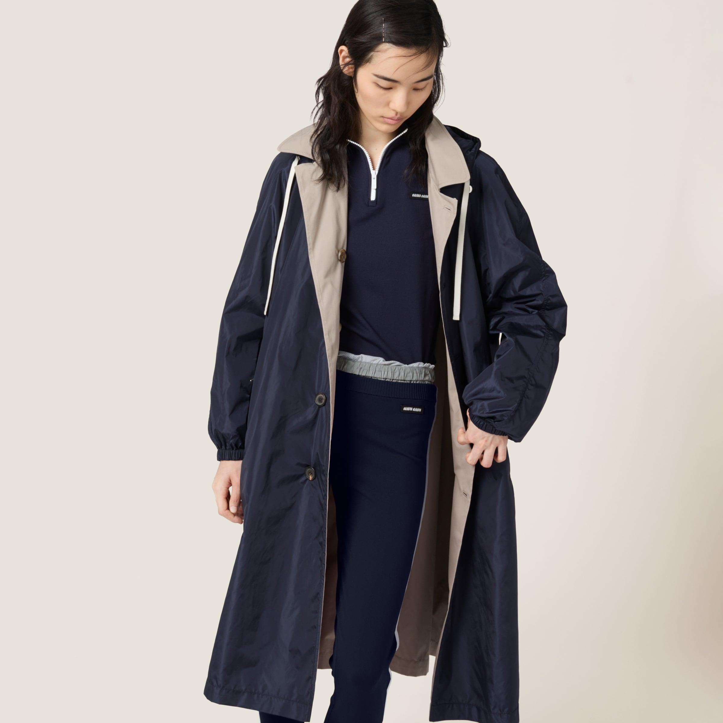 Miu Miu Reversible Single-Breasted Panama Cotton And Technical 