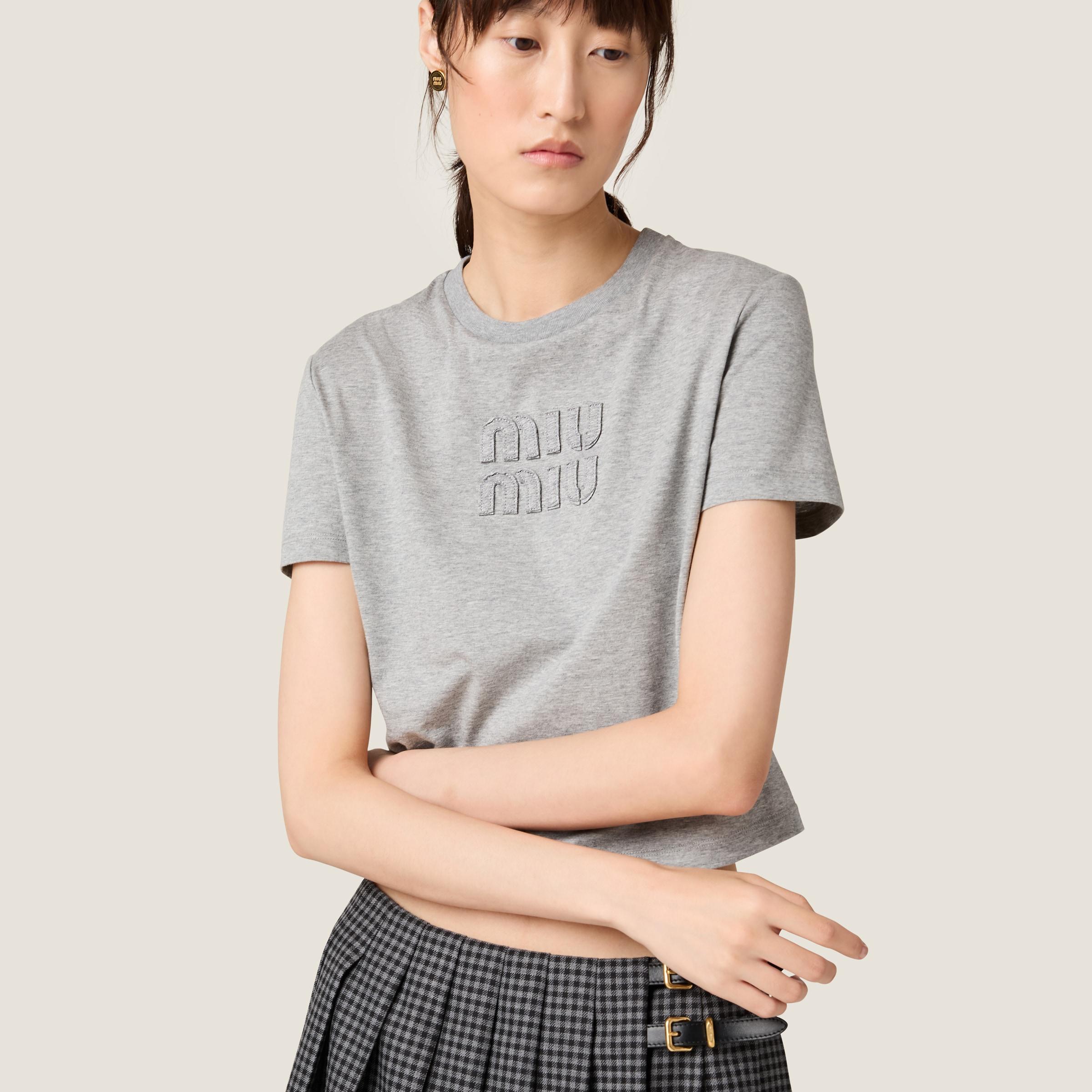 miu miu グレー Tシャツ MIU MIU グレー 半袖Tシャツ - メルカリ