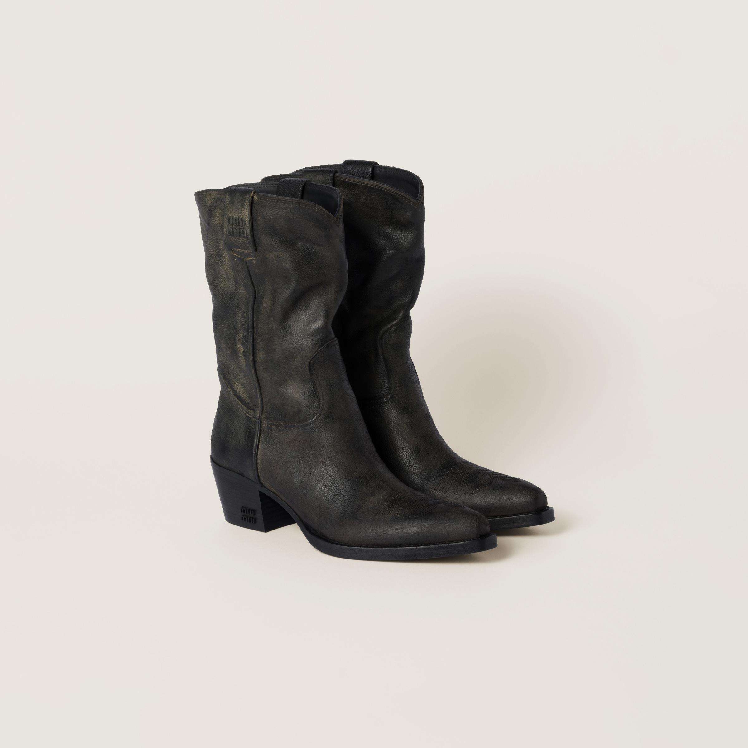 MiuMiu Suede delave wedge ankle boots ミュウミュウ ブーツ Miu Miu Suede delave wedge ankle boots | REVERSIBLE