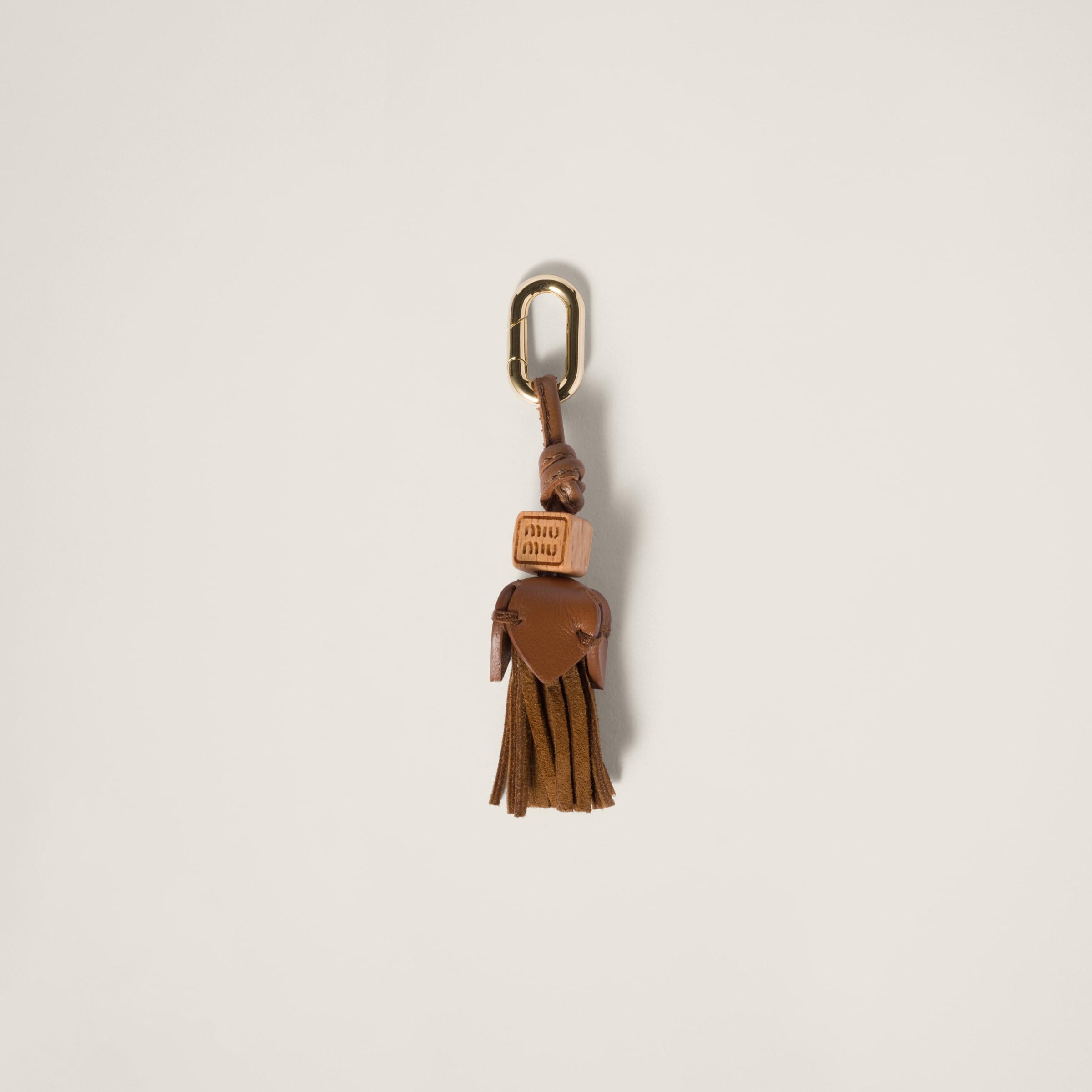 Miu Miu Leather Micro Trick in Natural | Lyst