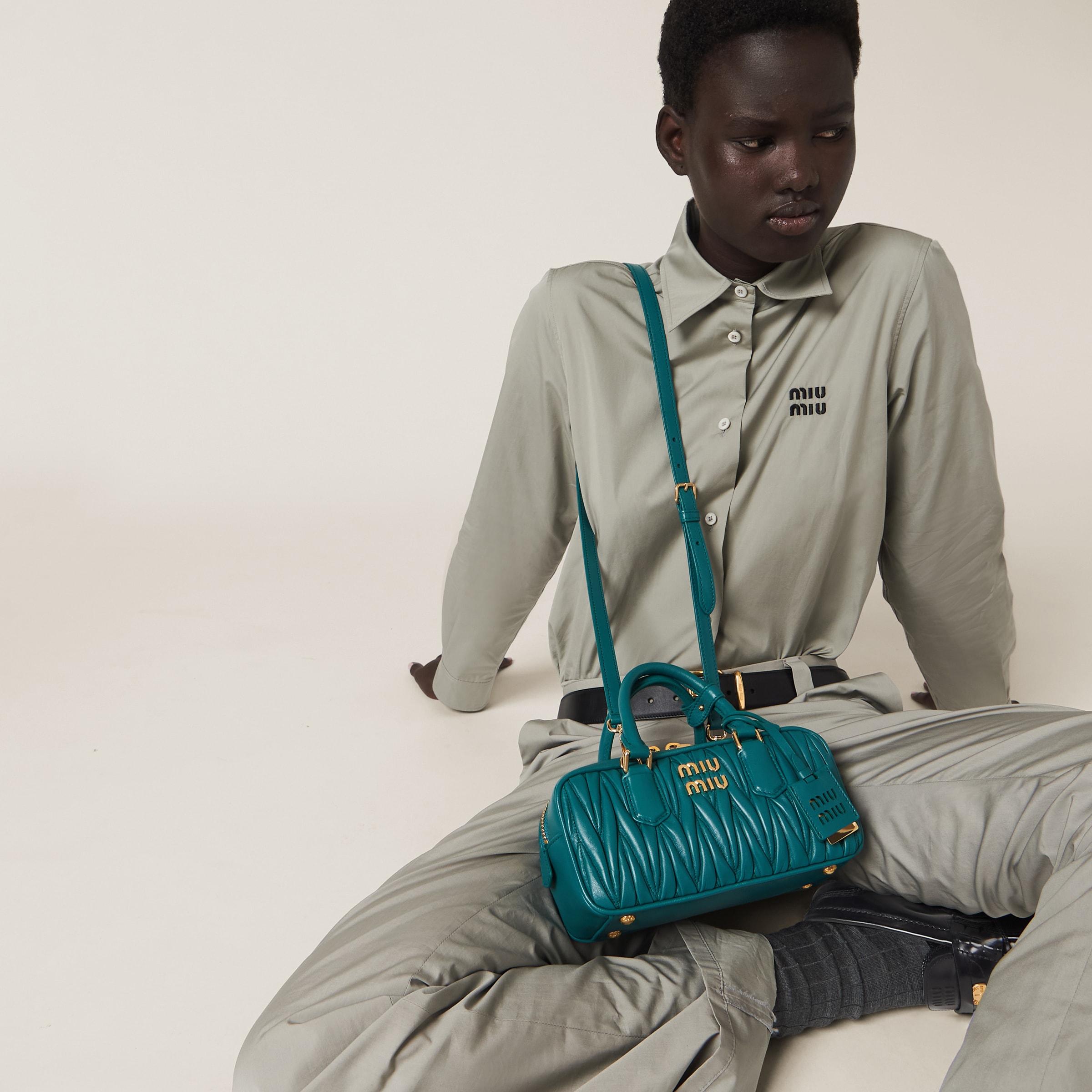 Miu Miu Arcadie Matelassé Nappa Leather Bag in Green Lyst