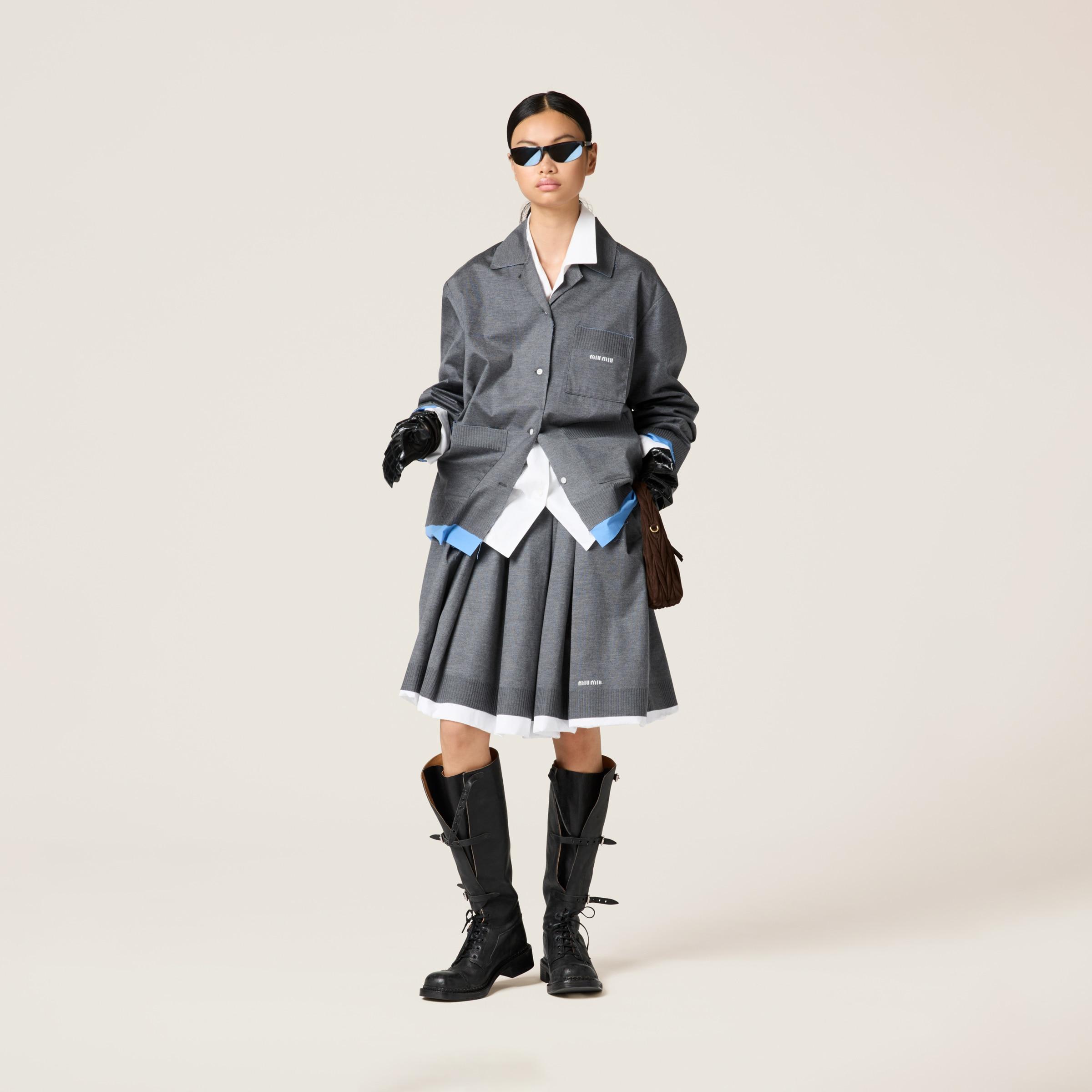 miu-miu-Slate-GrayWhite-Knit-