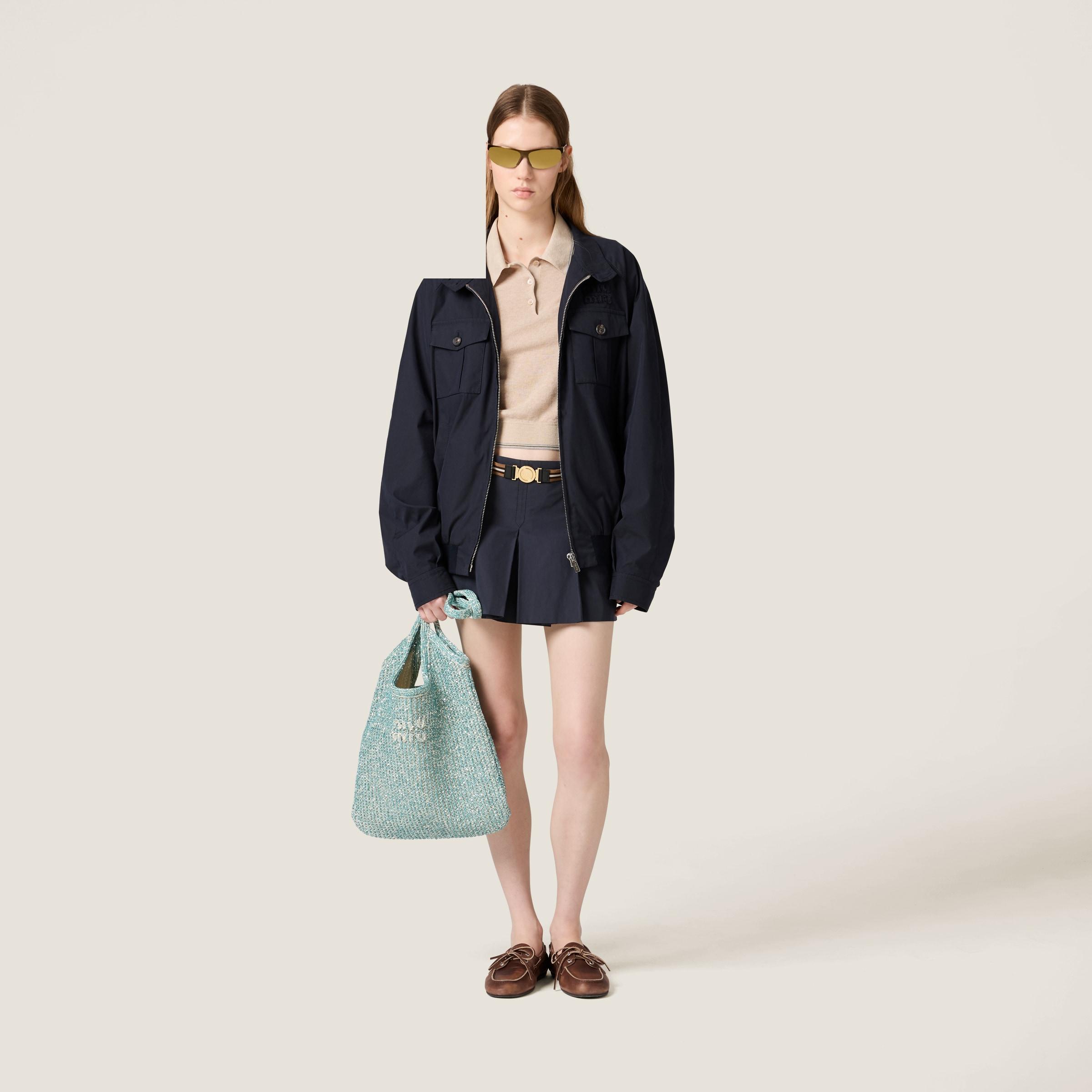Miu Miu Ivy Sequin Mesh Bag in Green | Lyst