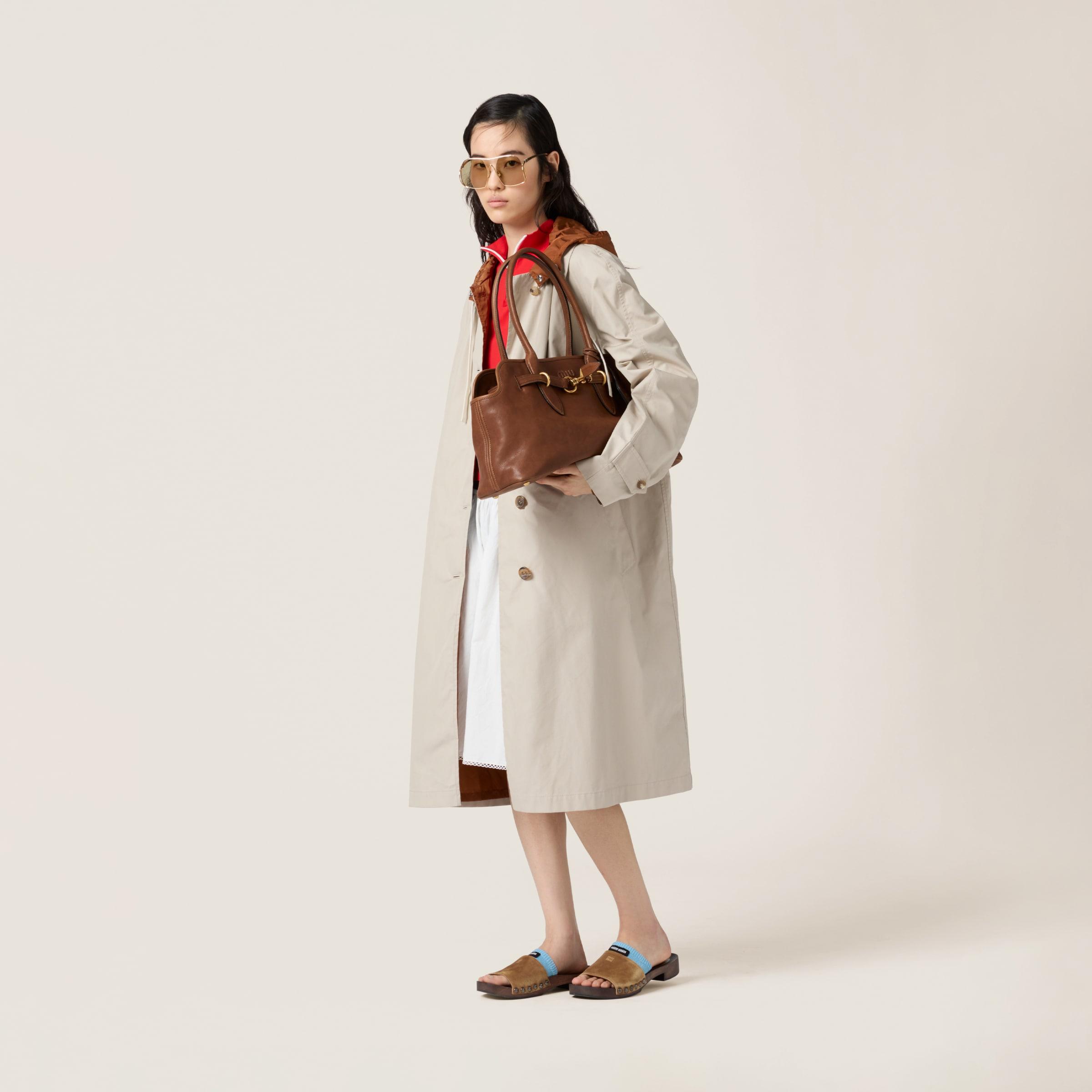 MiuMiu Panama cotton and technical coat 【公式通販】