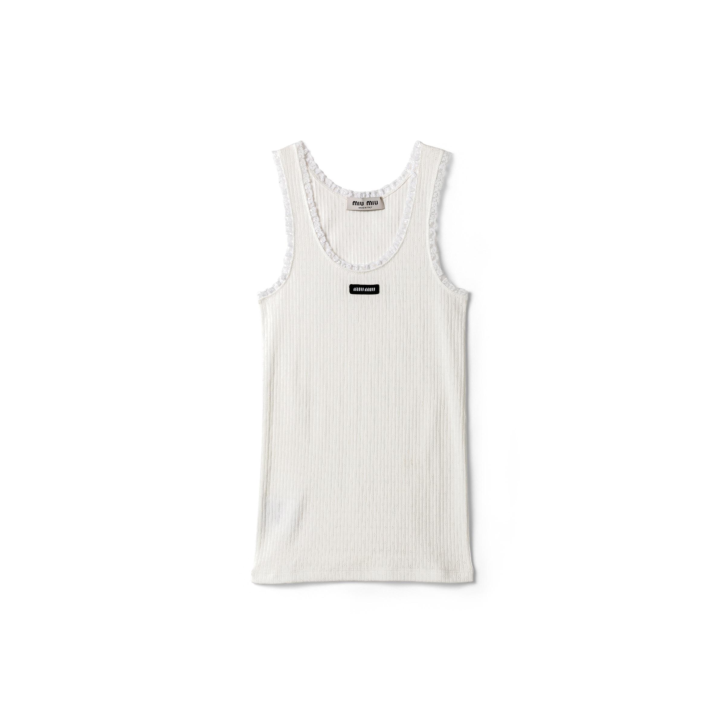 Miu Miu Sleeveless and tank tops for Women | Online Sale up to 33