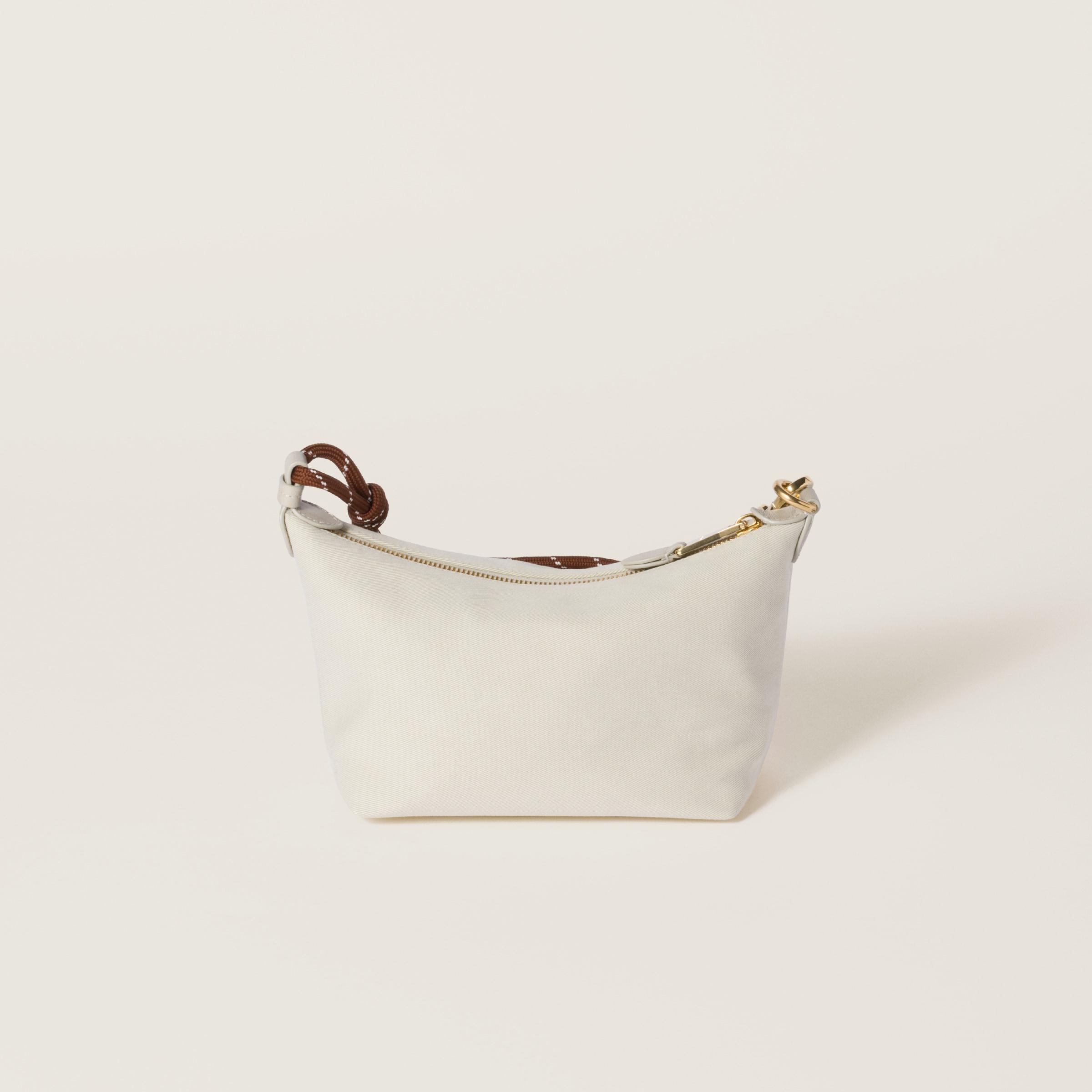 MIU MIU | GABARDINE POUCH PLASTER WHITE/CHALK WHITE バッグ Miu Miu Gabardine Pouch | Lyst