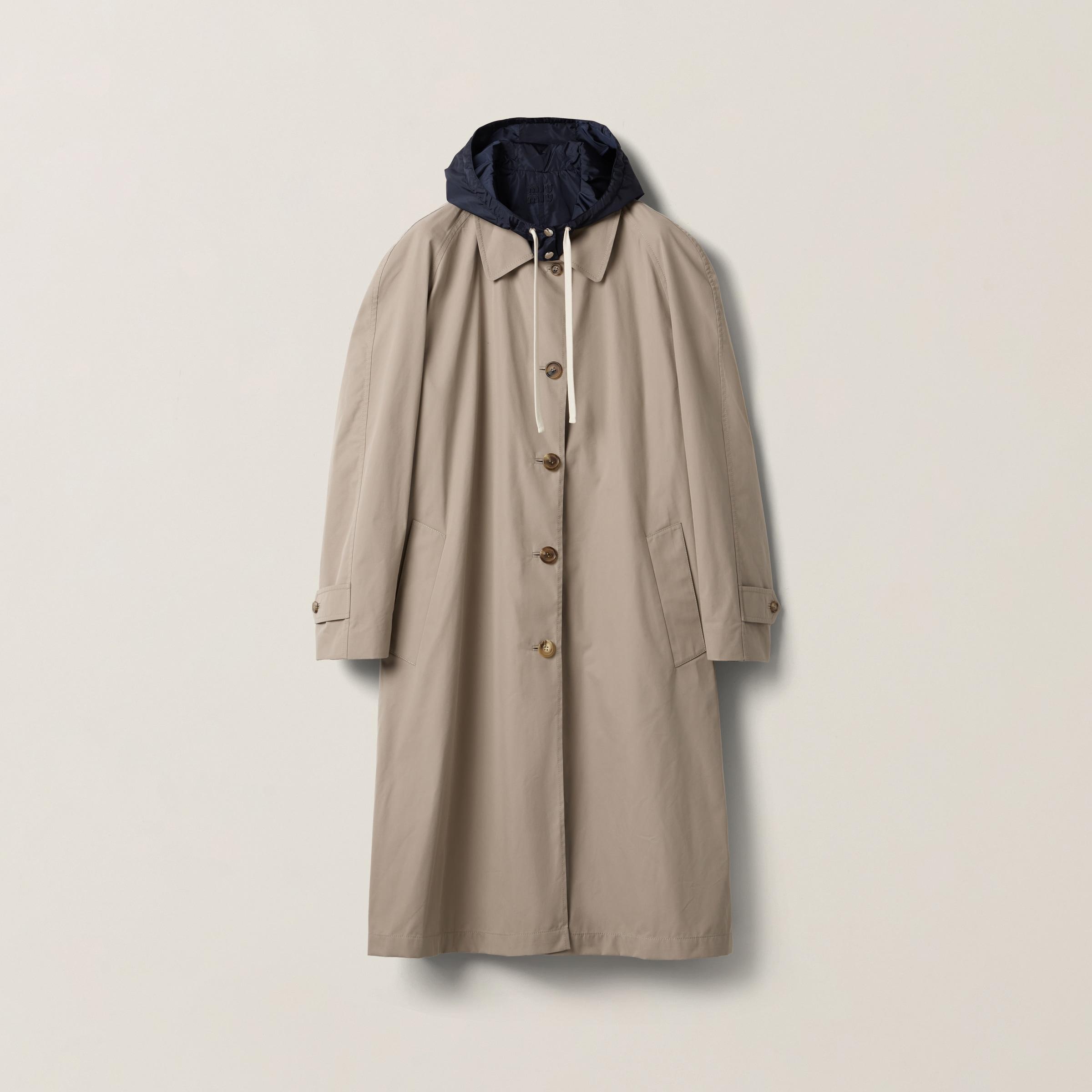 コート MIUMIU CAPPUCCINO COTTON BLEND REVERSIBLE OVERCOAT Miu Miu Cappuccino Cotton Blend Reversible Overcoat – LOZURI®