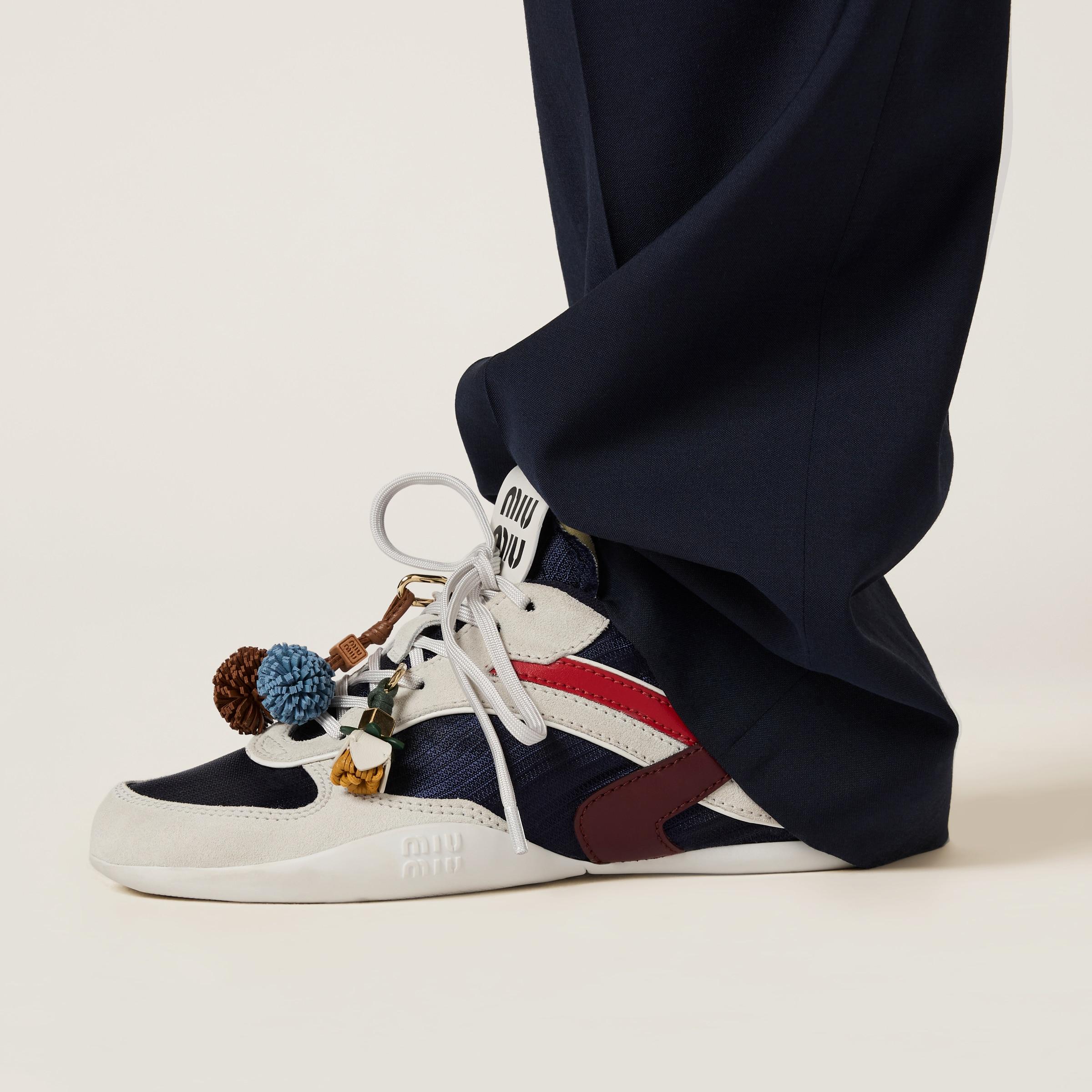 MiuMiu＊Gymnasium technical fabric and suedeスニーカー＊送込 0400022953565_BLUEMULTI?wid=