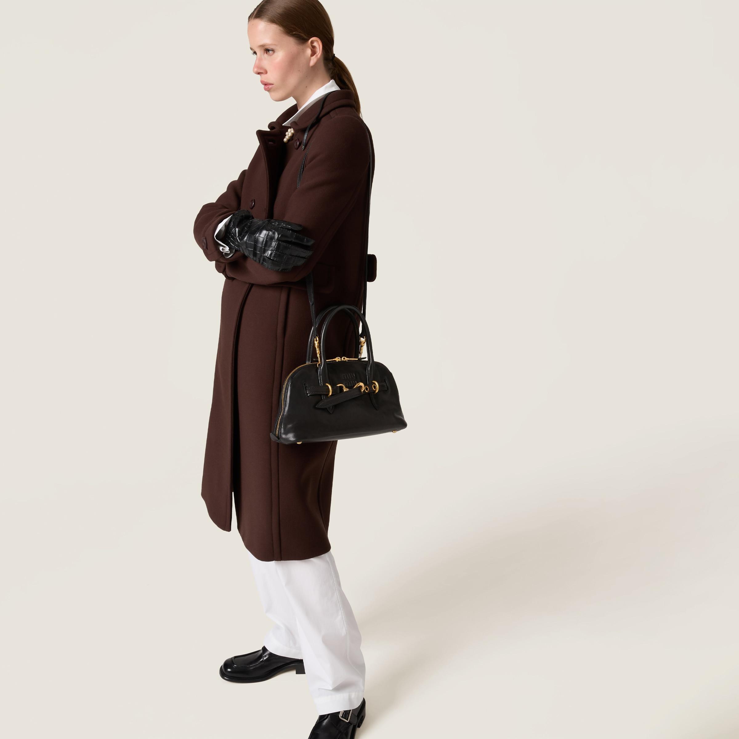 Miu Miu Aventure Nappa Leather Top-Handle Bag in Black | Lyst