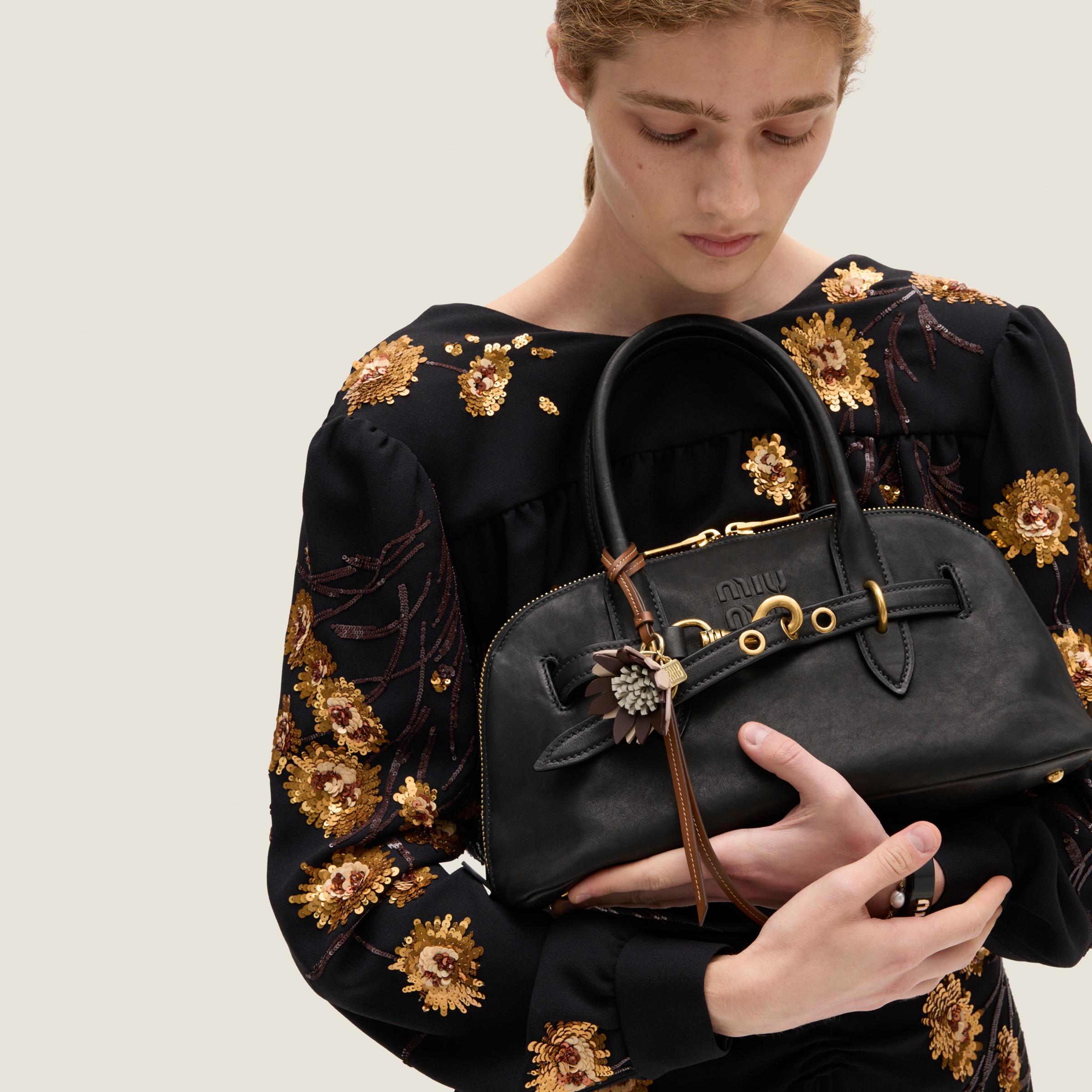 Miu Miu Trick Leather Keyring in Natural | Lyst