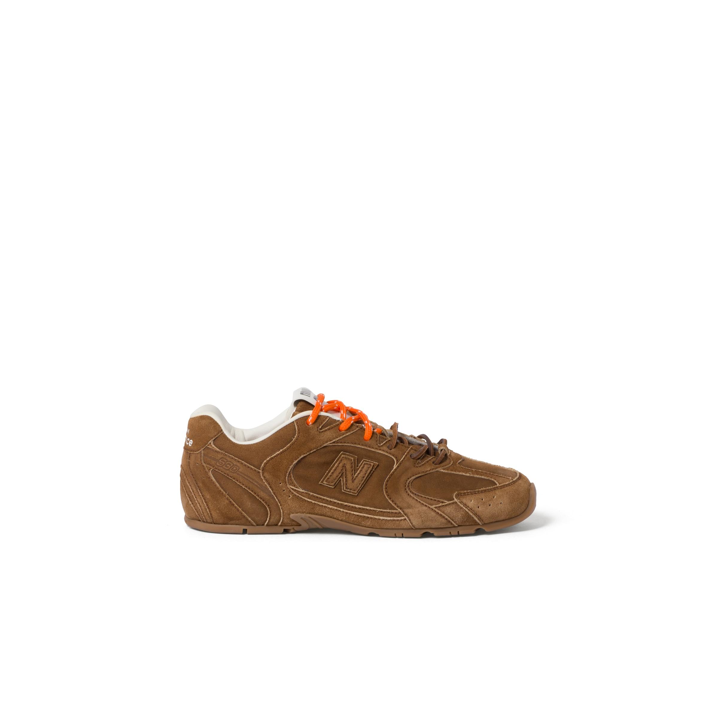 Miu Miu New Balance X 530 Sl Suede Sneakers, Size 39 in Brown