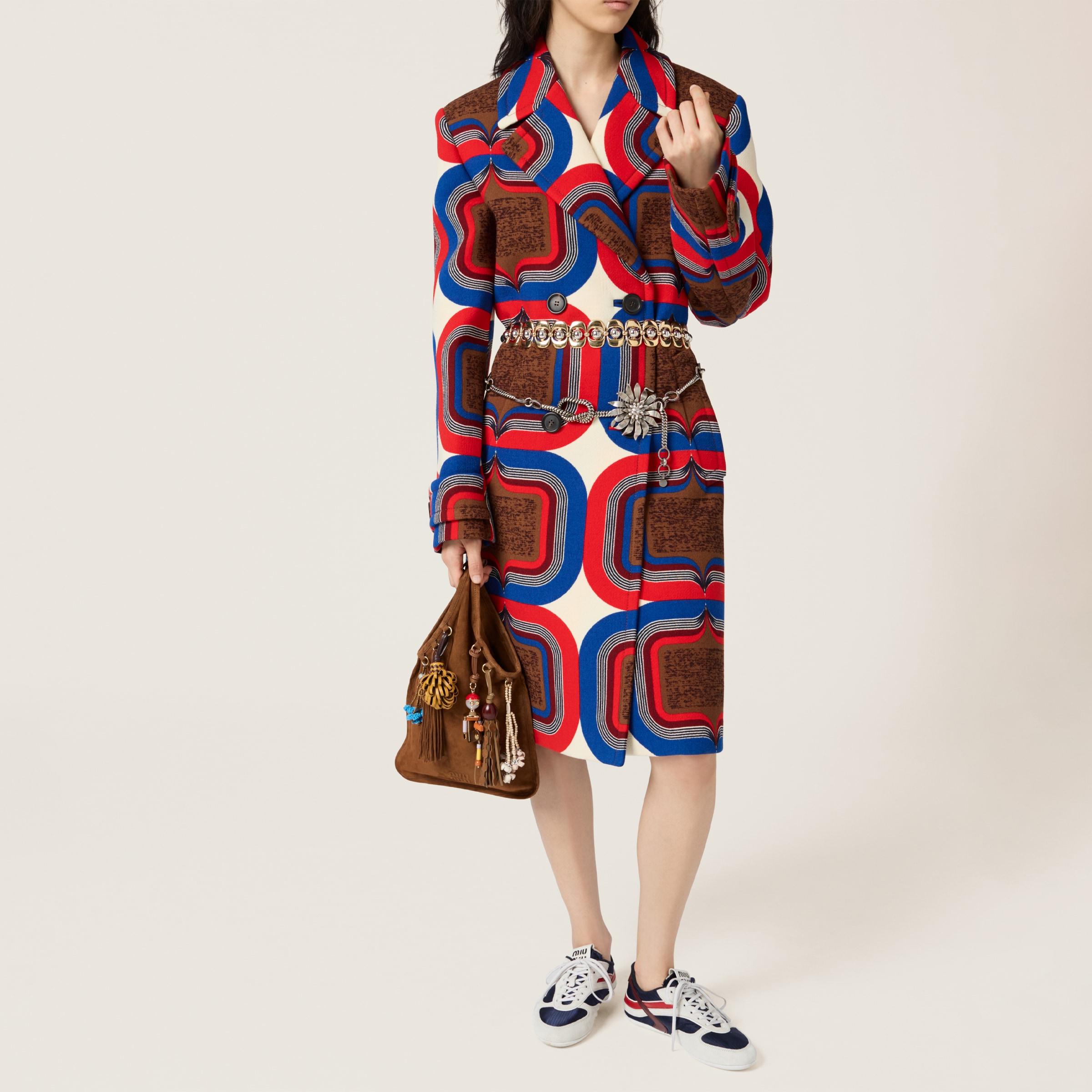 Miu Miu Suede Bag With Trick in Brown | Lyst