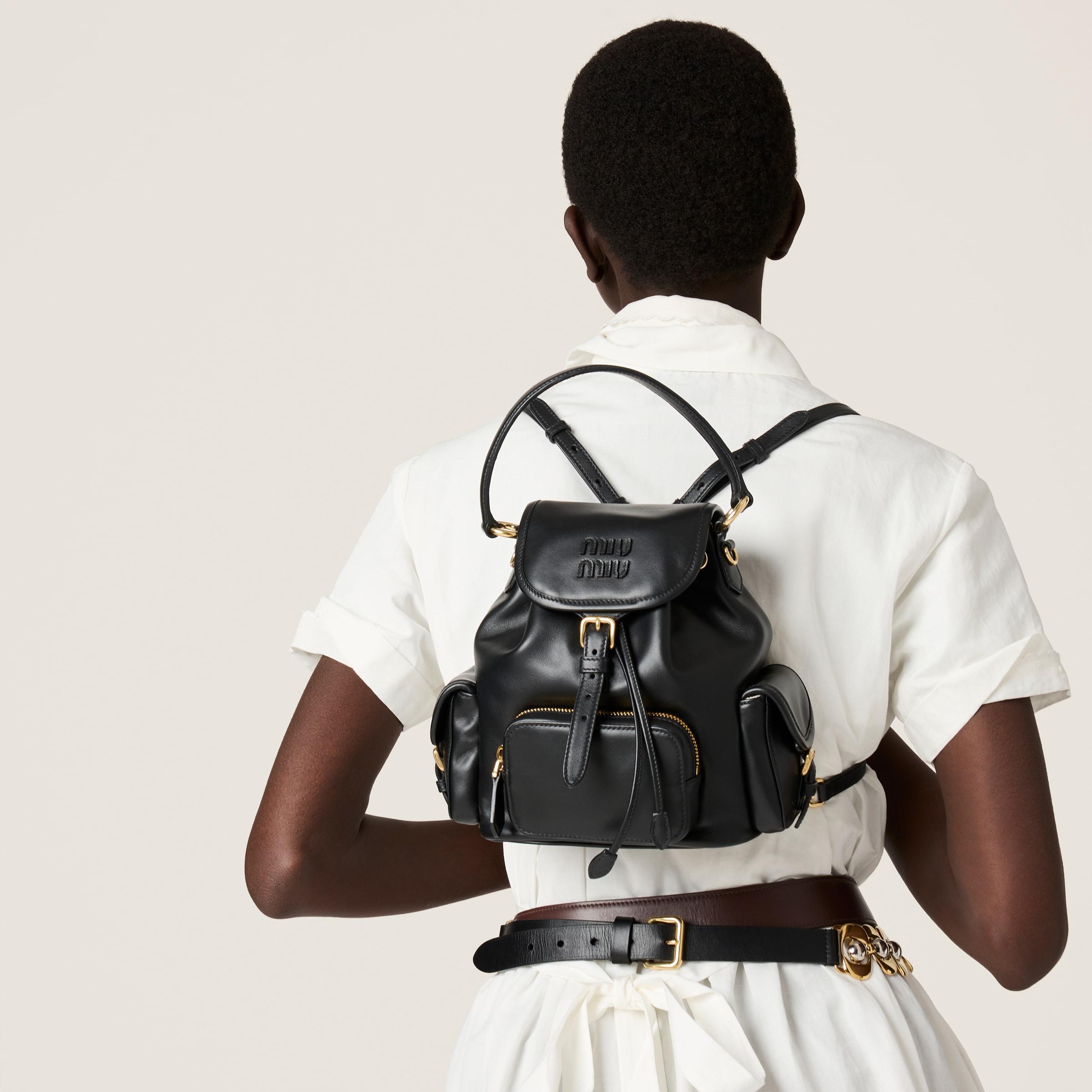 【Miu Miu】LEATHER BACKPACK Miu Miu Leather Backpack – Elegant Boutique