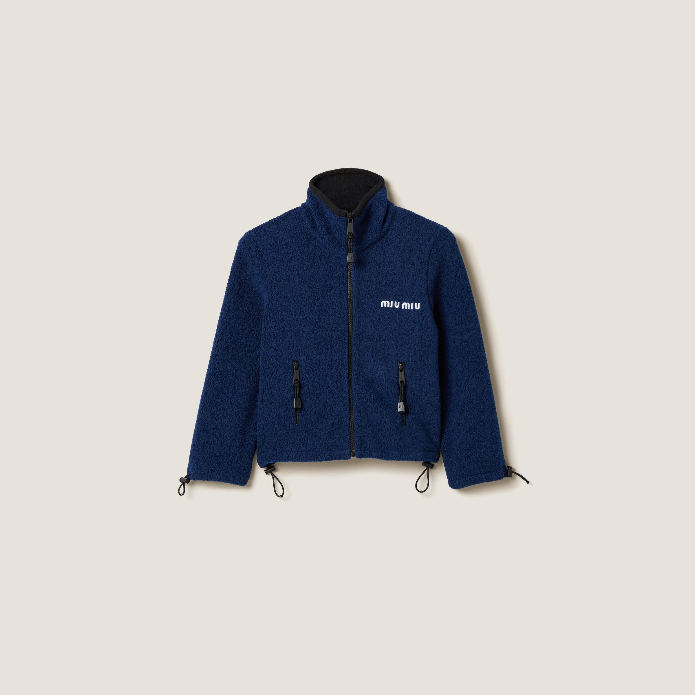 MiuMiu＊Cotton cropped sweatshirt フリースシャツ＊送料込 Miu Miu Cotton Fleece Cropped Sweatshirt in Blue | Lyst
