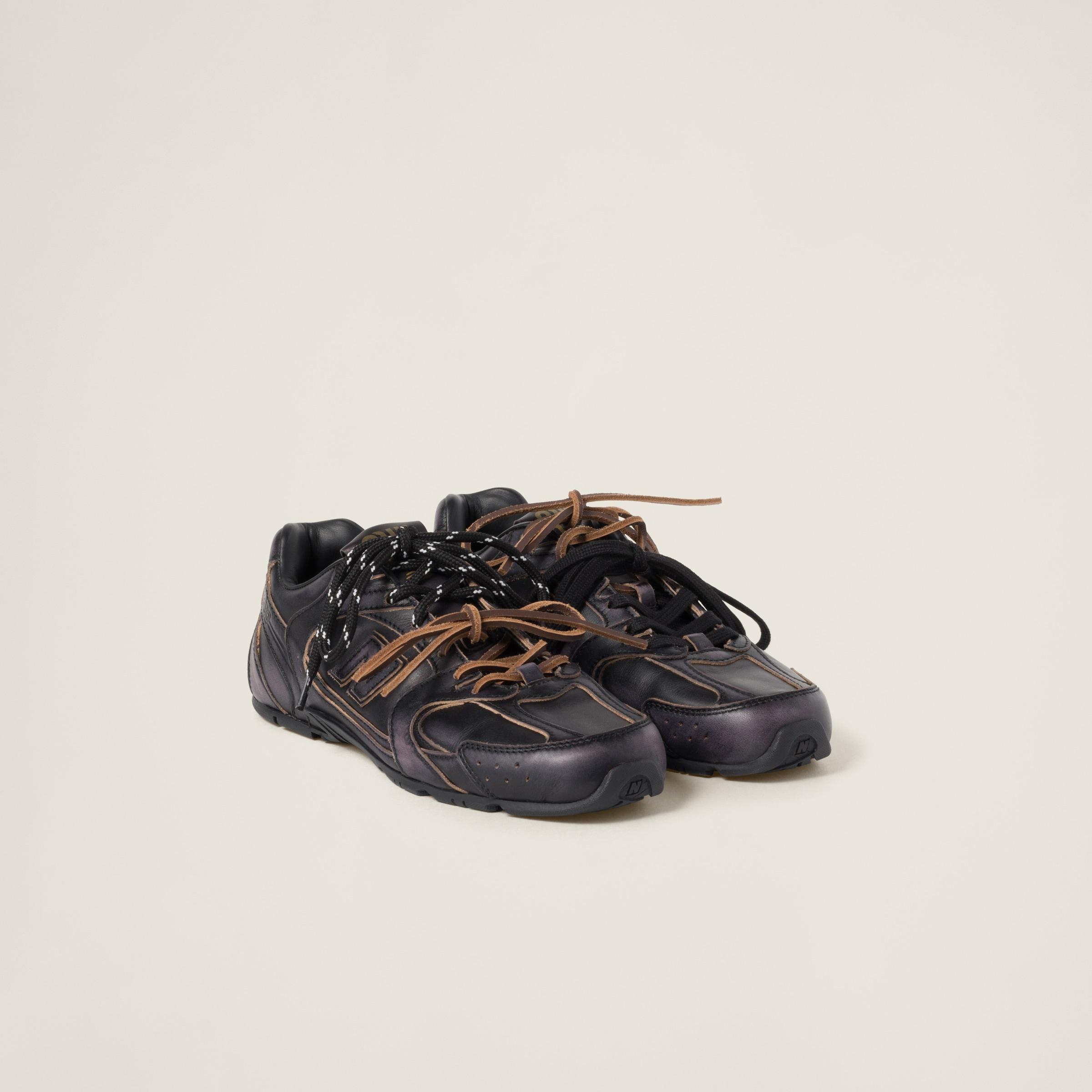 Miu Miu New Balance X Miu Miu 530 Sl Leather Sneakers in