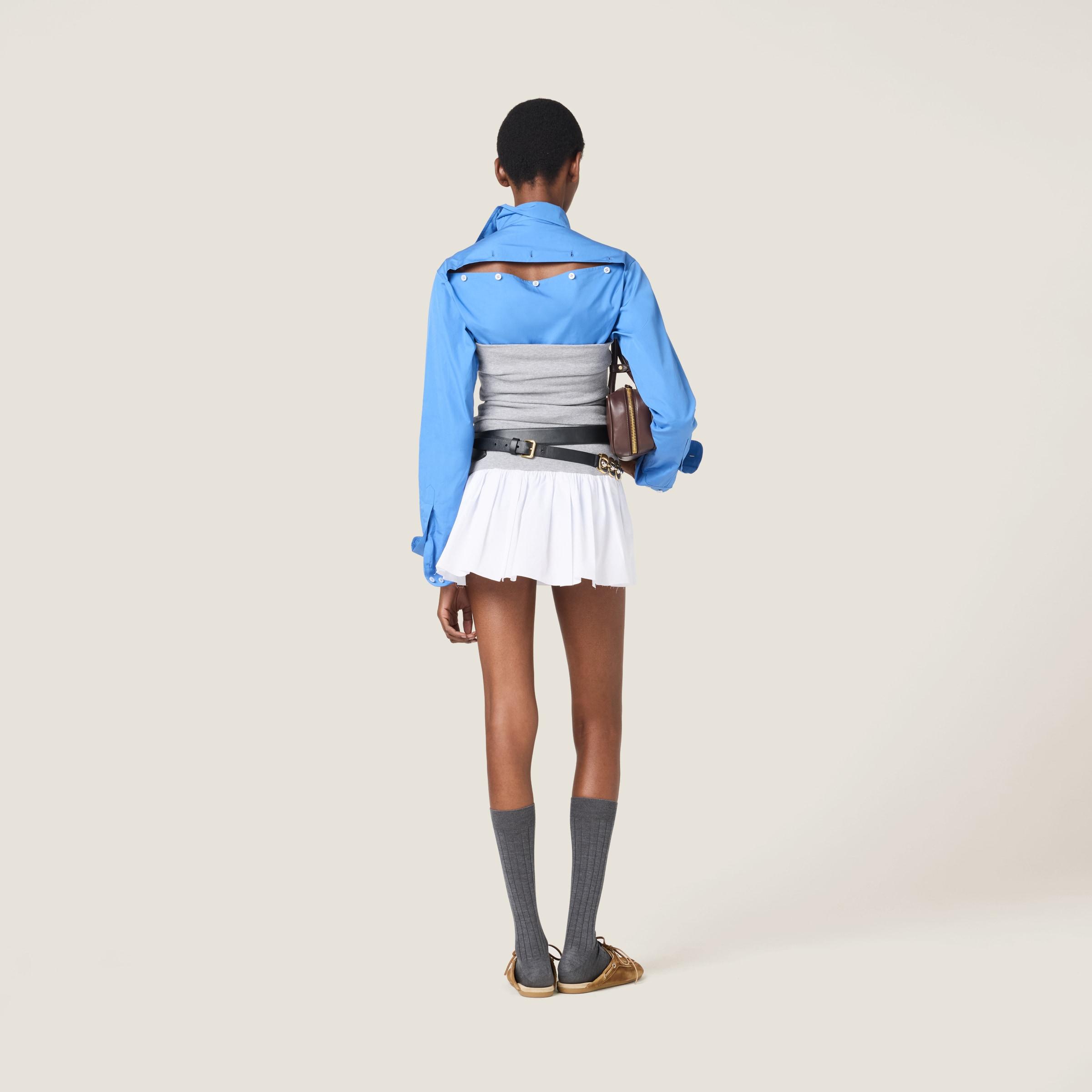 MiuMiu＊Poplin and jersey skirt ボリュームスカート＊送料込 MiuMiu＊Poplin and jersey skirt ボリュームスカート＊送料込