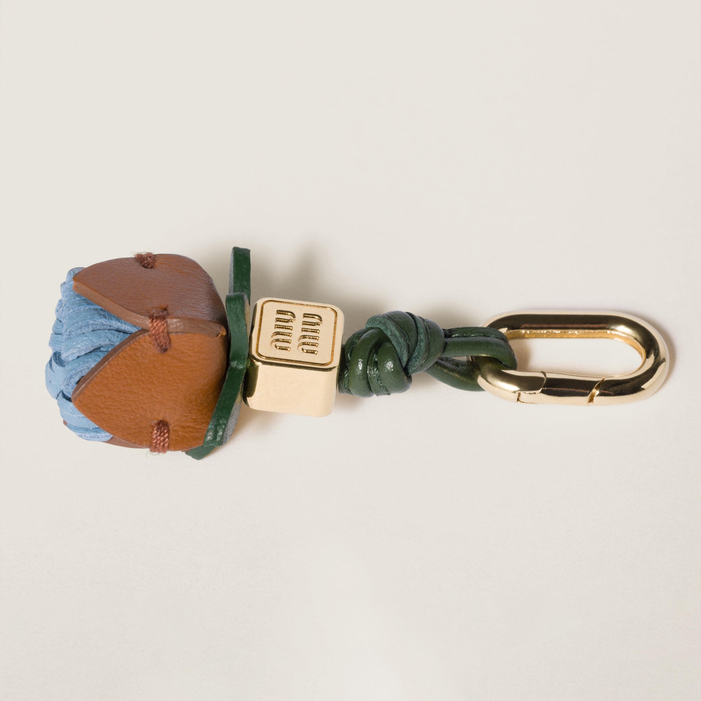 Miu Miu Leather Micro Trick in Natural | Lyst