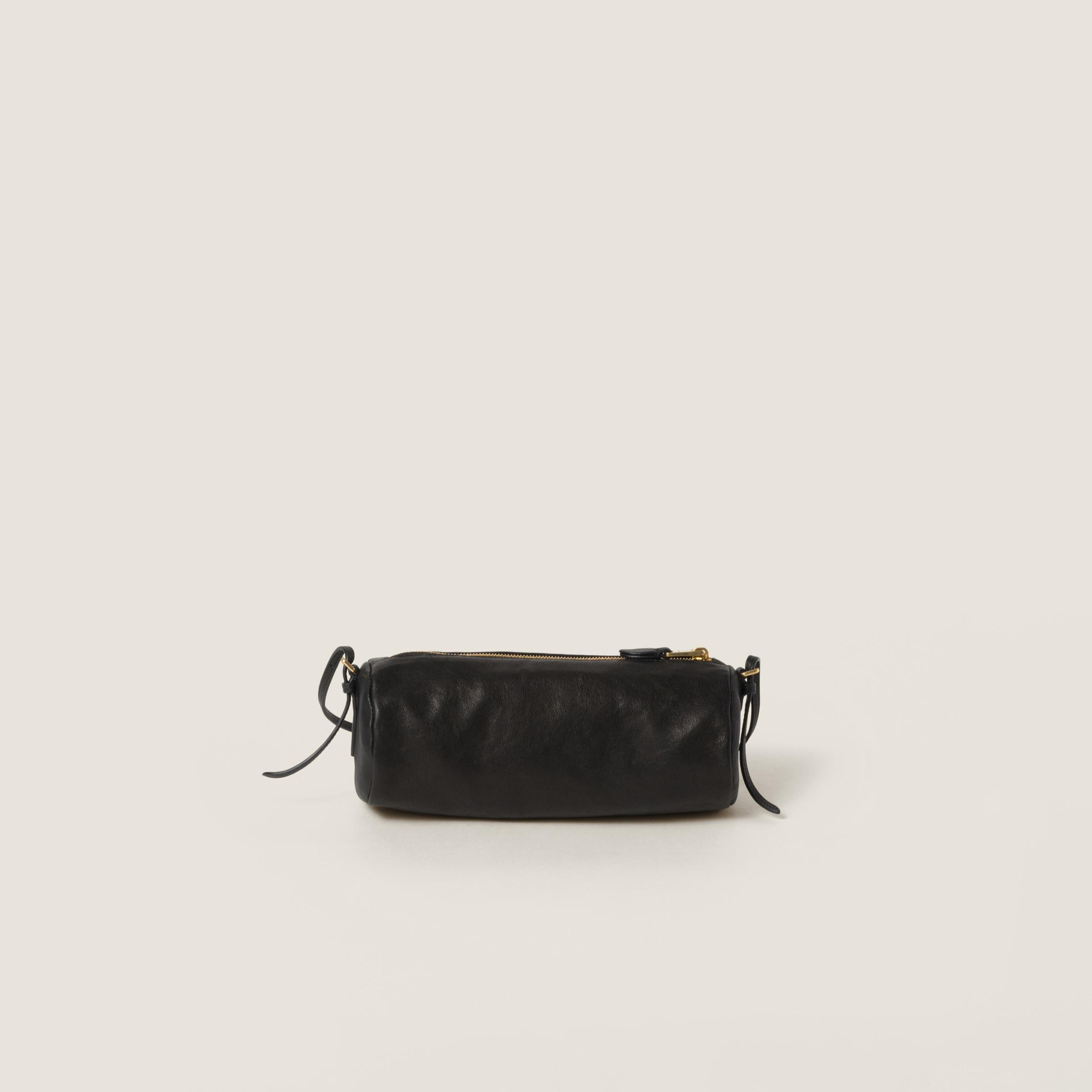 ミュウミュウ　Nappa leather pouch ブラック miu-miu-Black-Nappa-Leather-