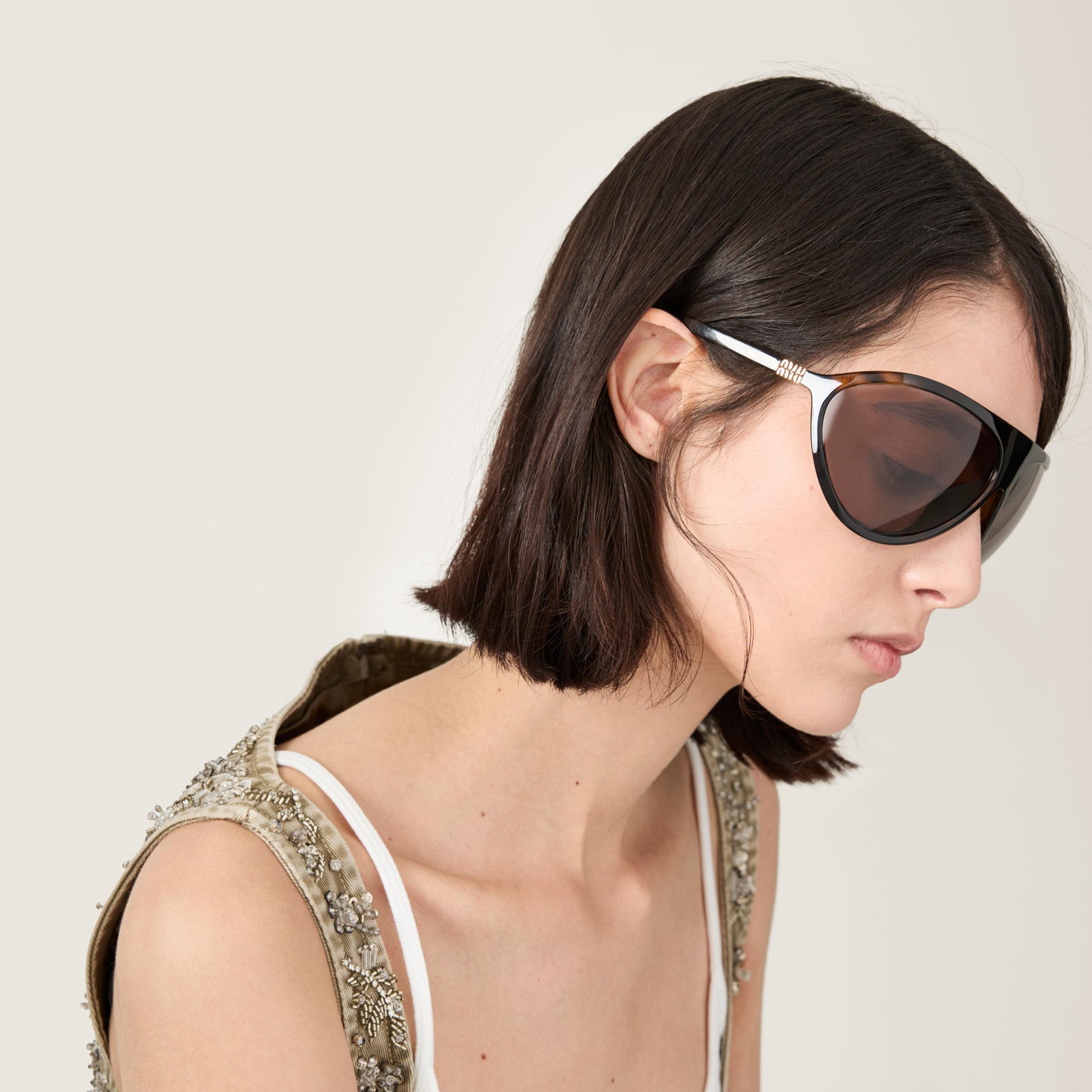 Miu Miu Miu Enigme Sunglasses | Lyst
