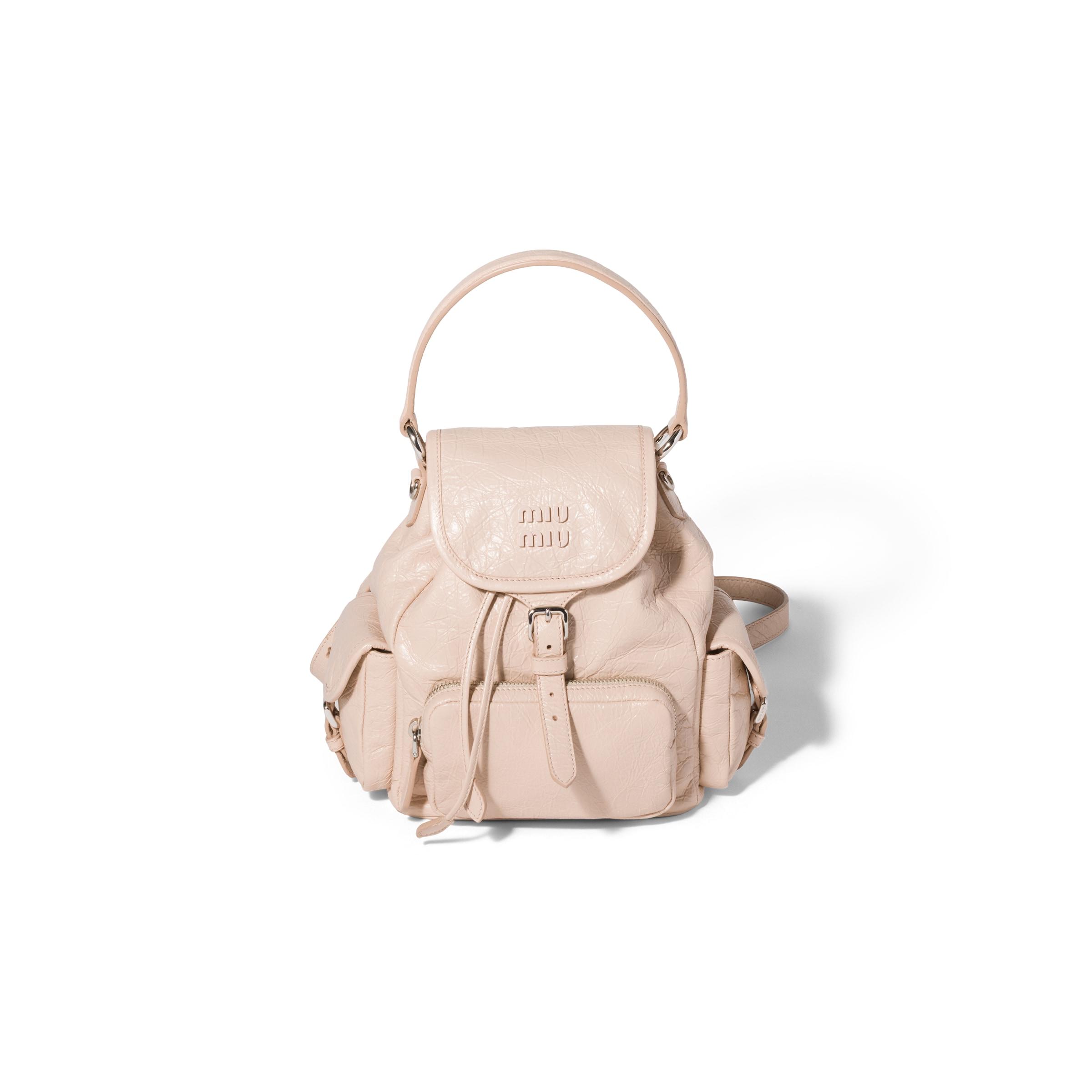 Miu Miu Pink Quilted Backpack Miu Miu Matelassé Backpack in Pastel Pink Leather ref  main image 2