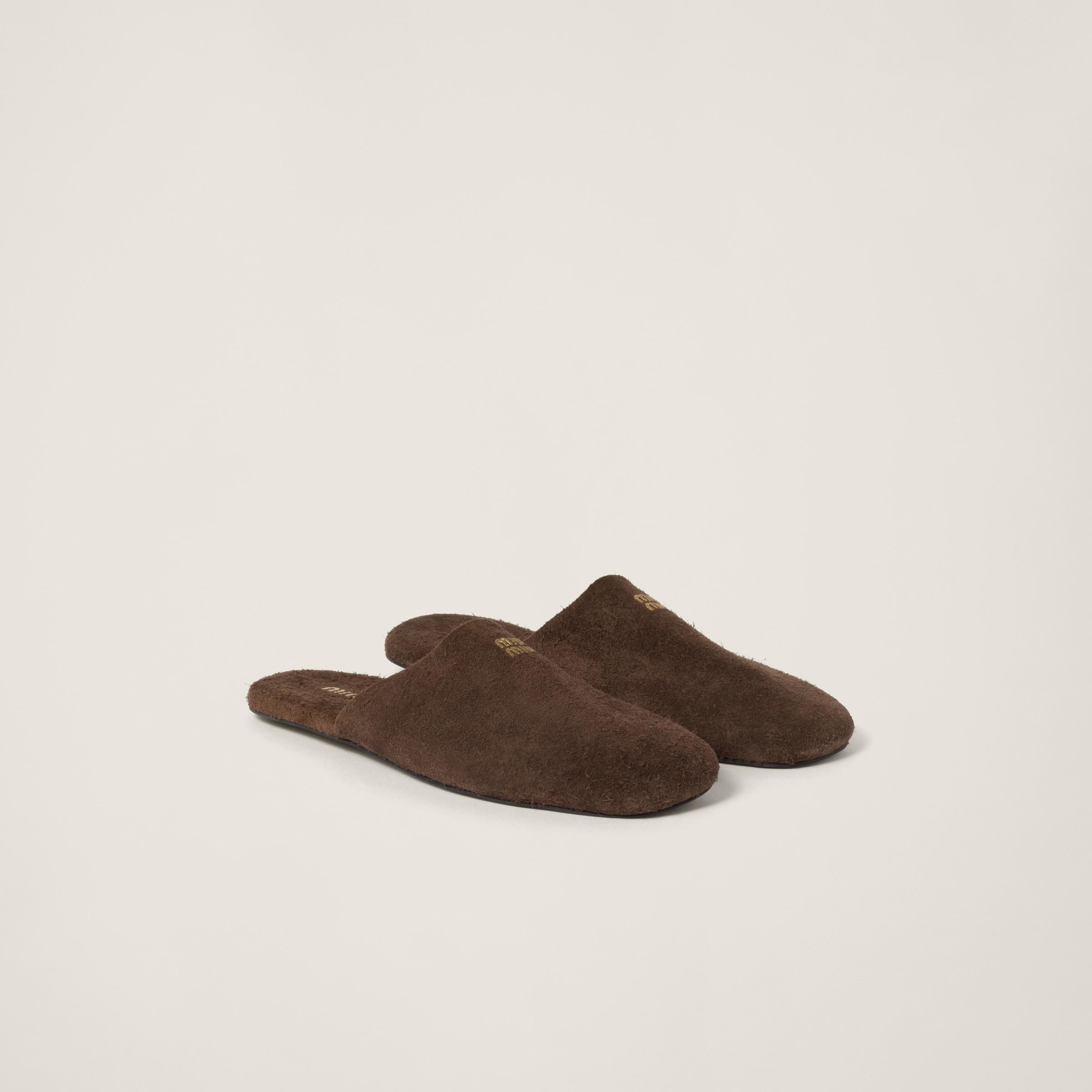 【関税&送料込】Miu Miu Brown Suede Clogs Miu Miu faded-suede Clogs | Brown | FARFETCH