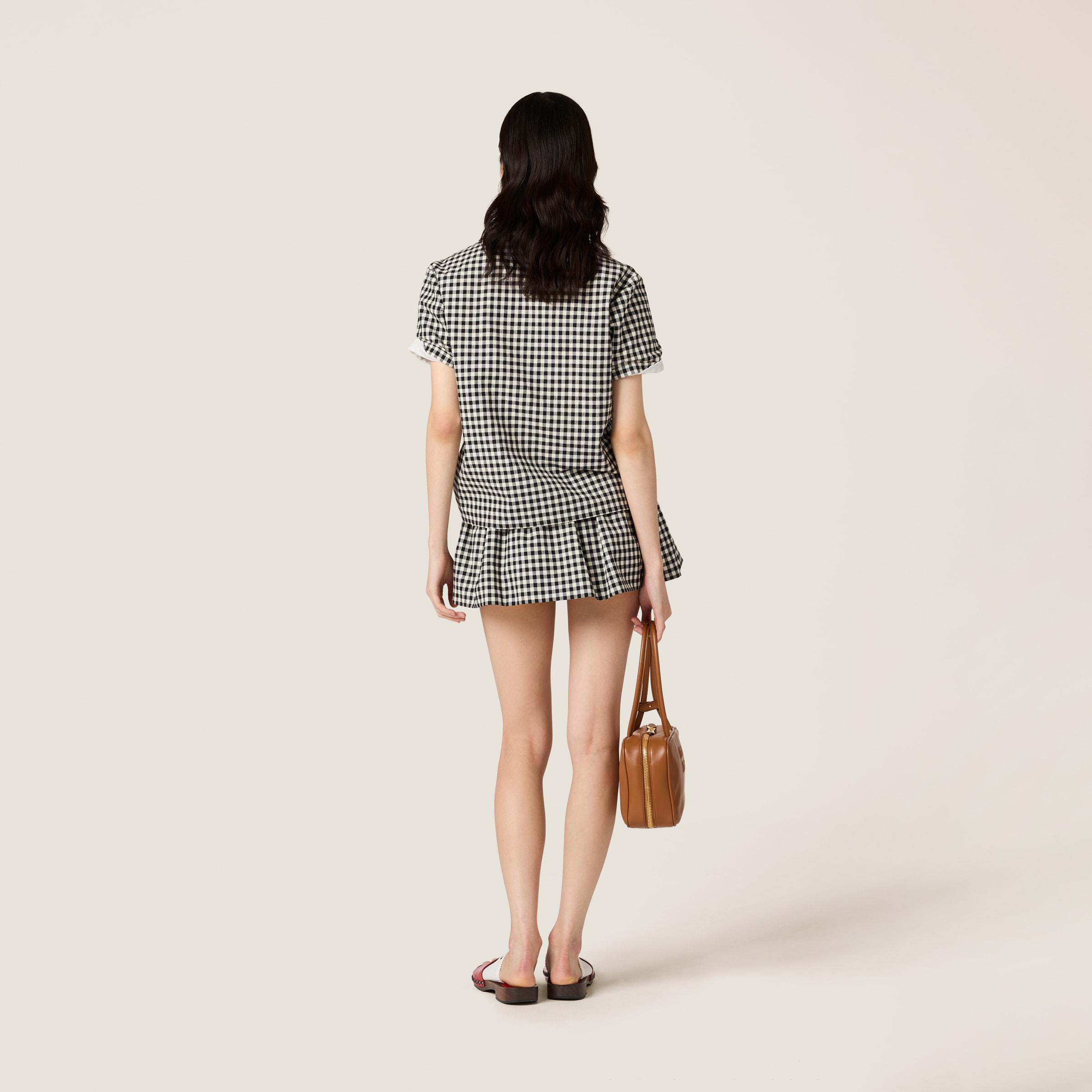 Miu Miu Gingham Check Shirt | Lyst