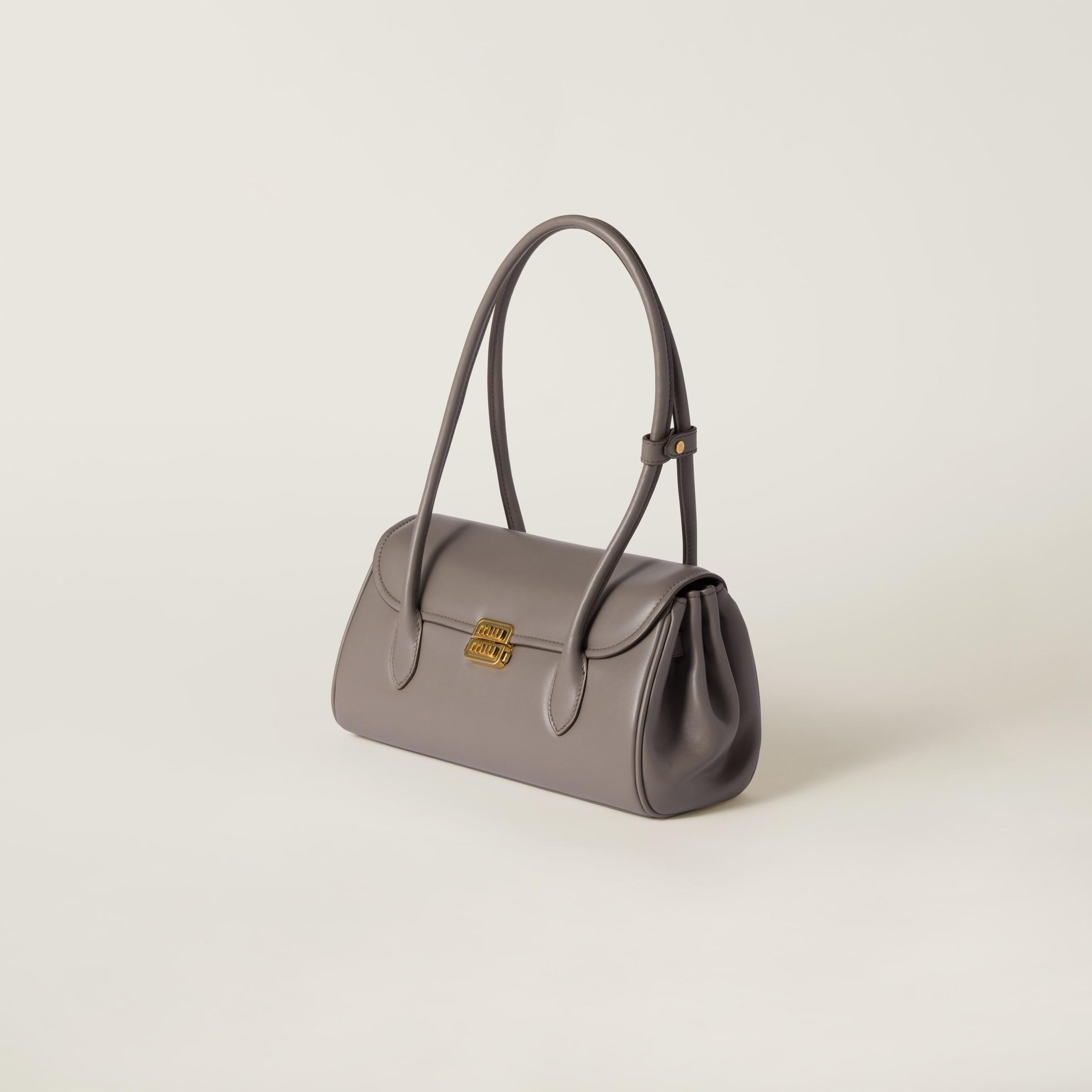 バッグ MIU MIU Leather Shoulder Bag Gray Miu Miu Leather Shoulder Bag in Gray | Lyst