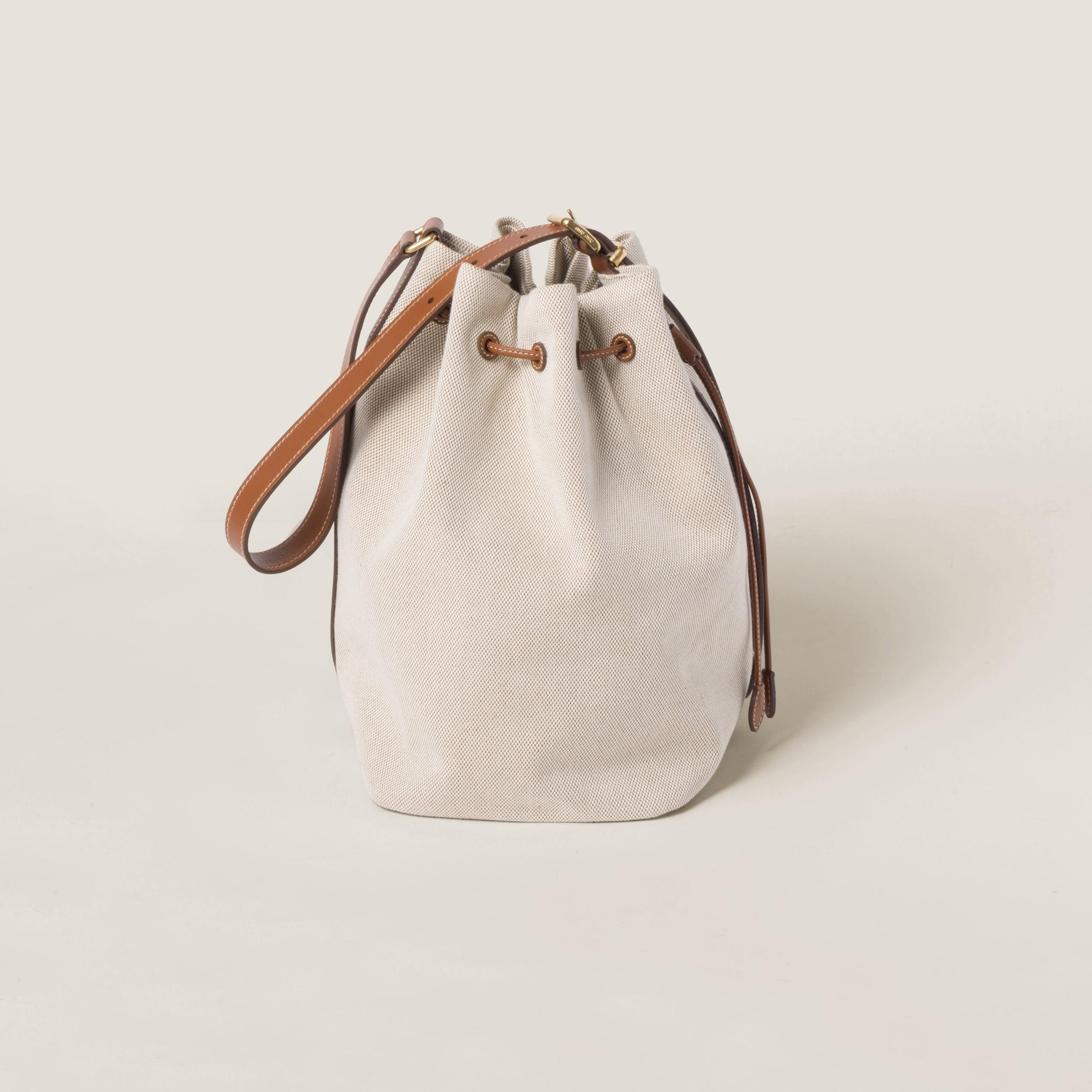 MiuMiu | RUNWAY Canvas and leather bucket bag