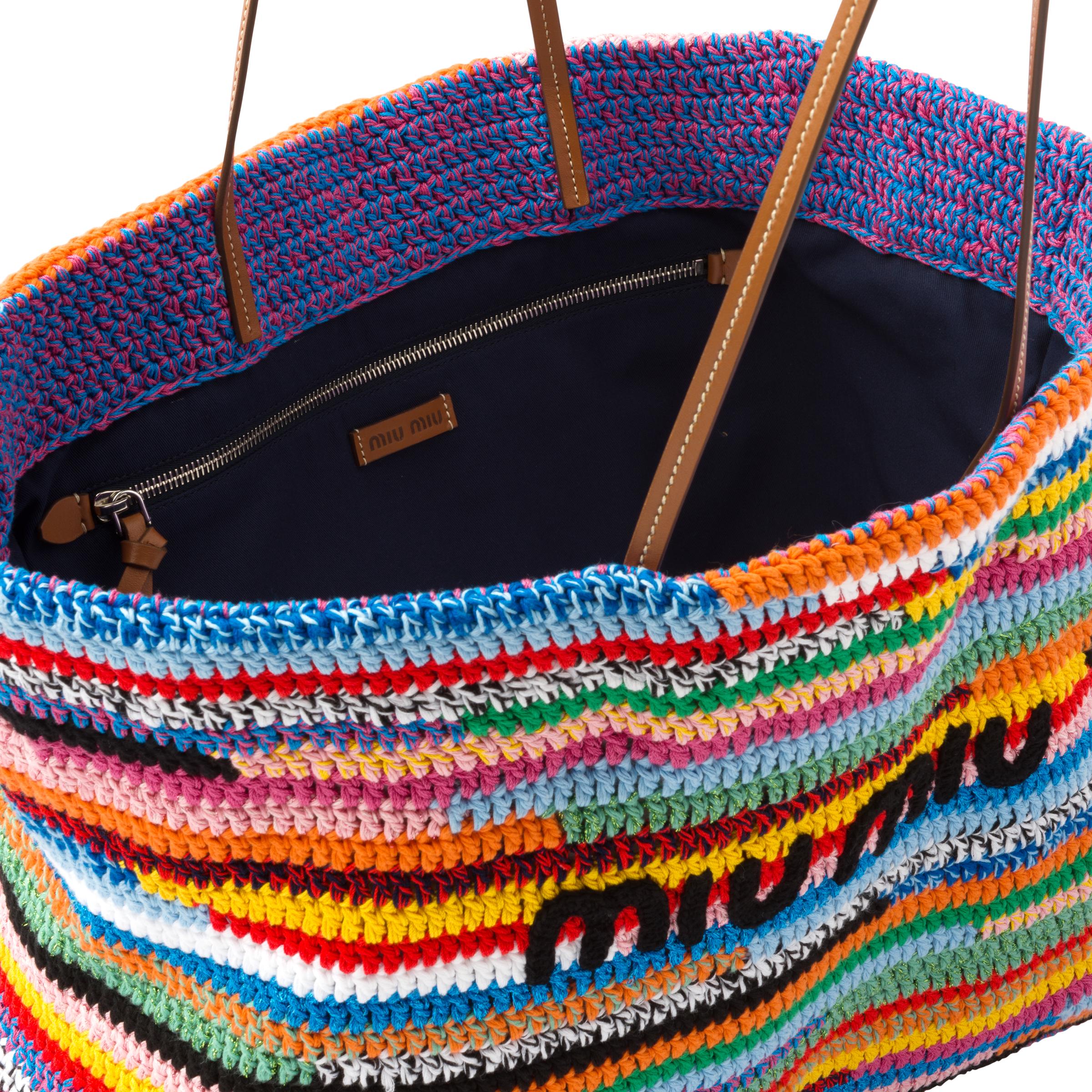 Women's Crochet Tote Bag by Miu Miu