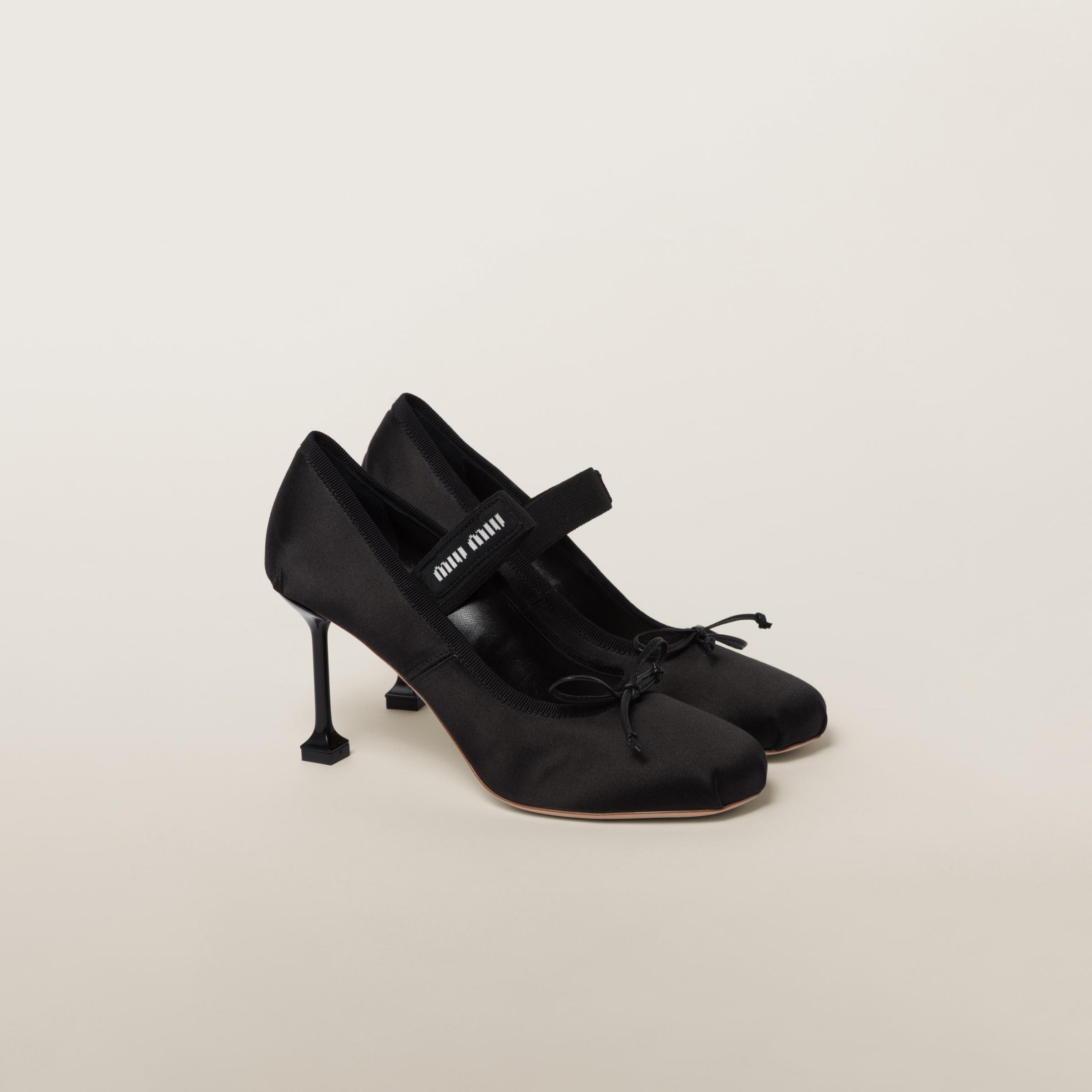 Miu Miu 50mm Satin Slingback Pumps - Farfetch