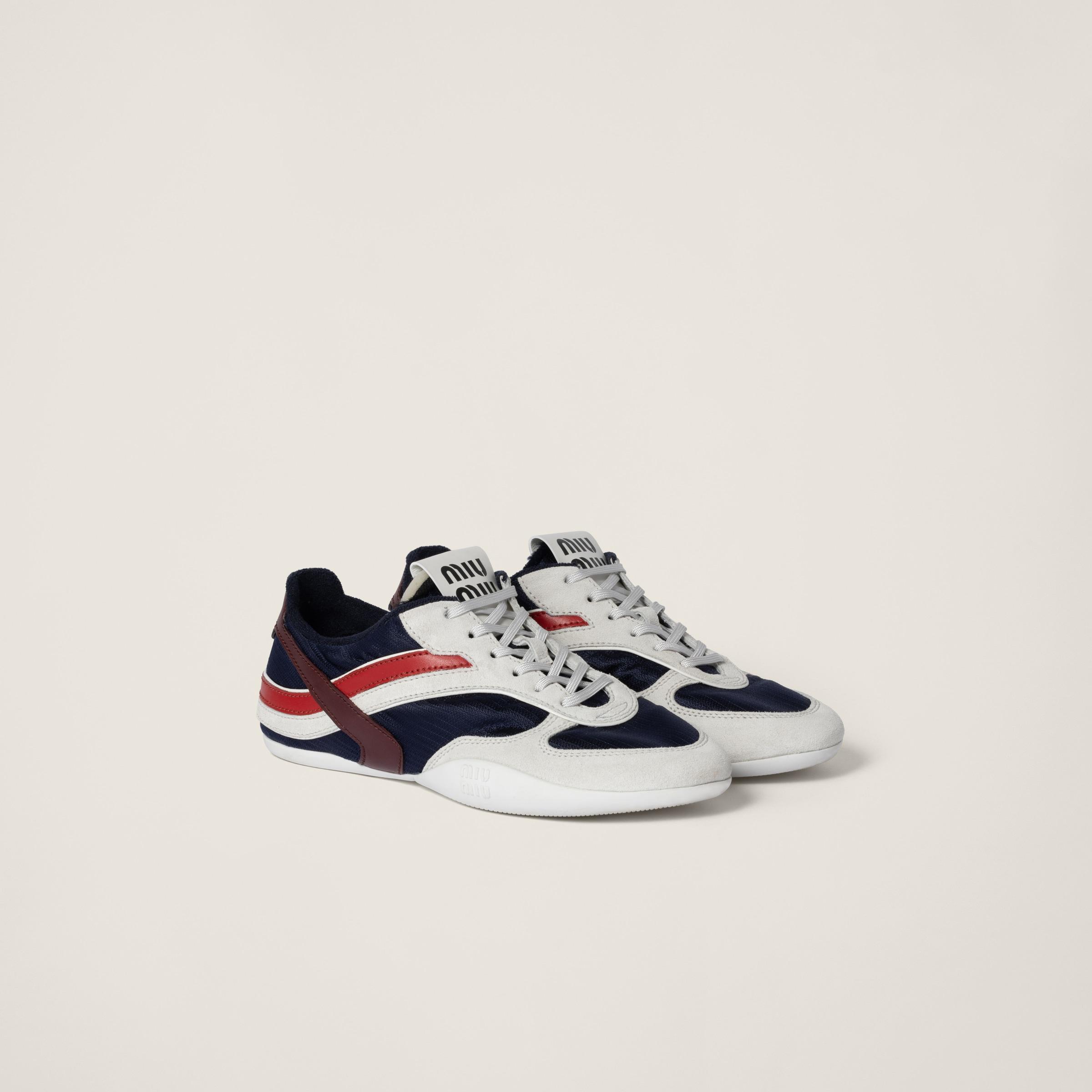 MiuMiu＊Gymnasium technical fabric＆suede スニーカー＊送料込 MiuMiu＊Gymnasium technical fabric＆suede スニーカー＊送料込