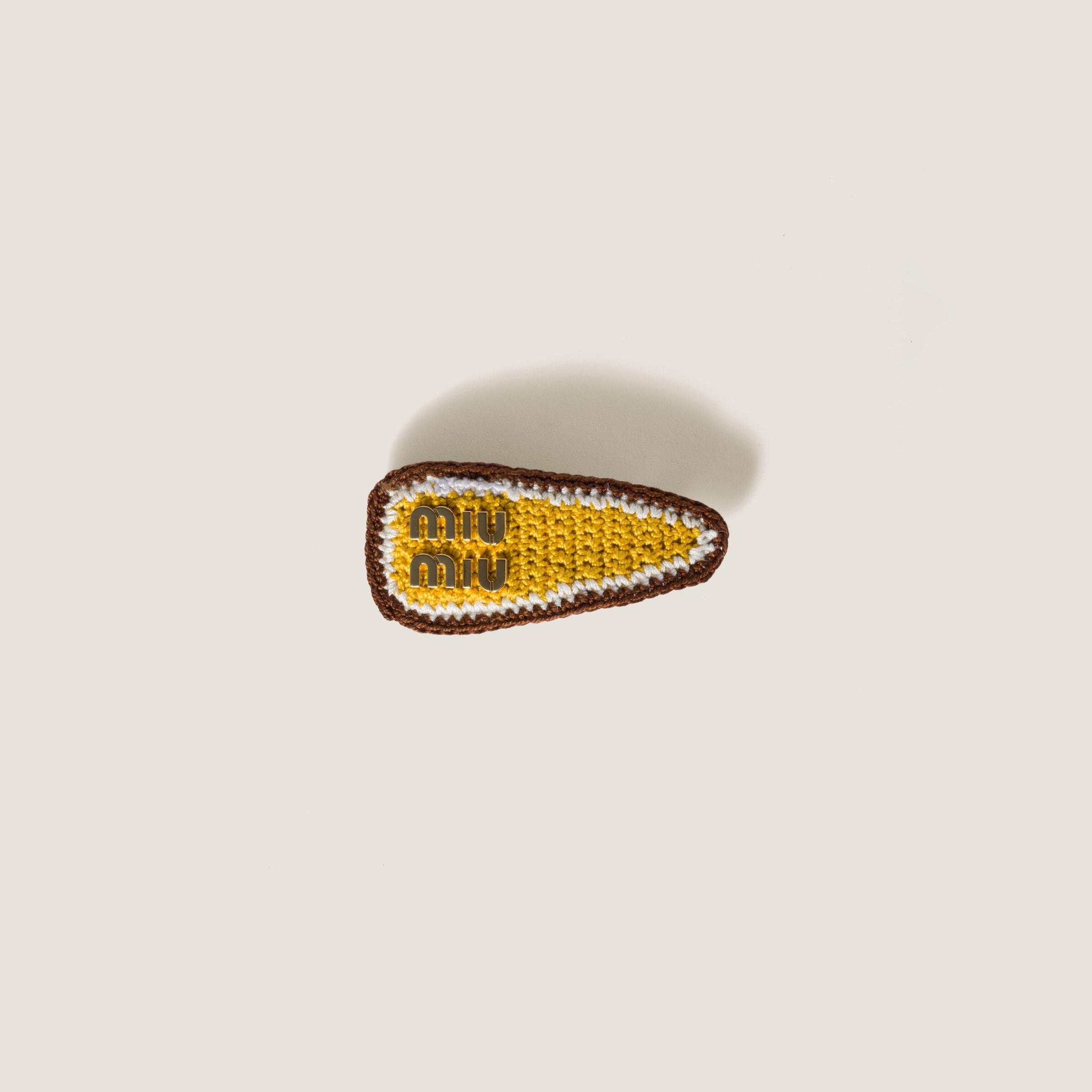 Miu Miu Crochet Hair Clip in Metallic | Lyst