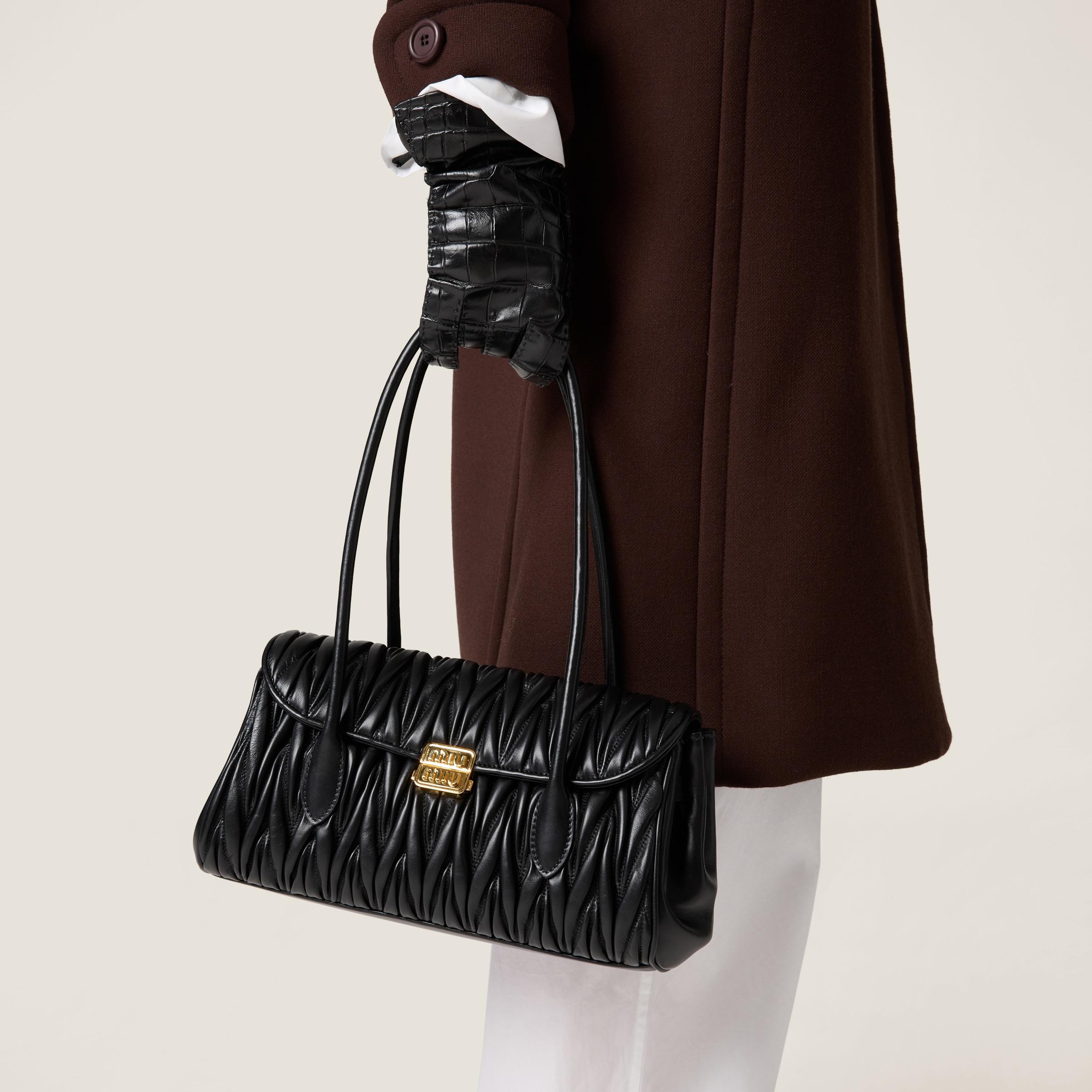 【Miu Miu】Matelasse Nappa Leather Shoulder Bag Black Black Matelassé Nappa Leather Shoulder Bag | Miu Miu