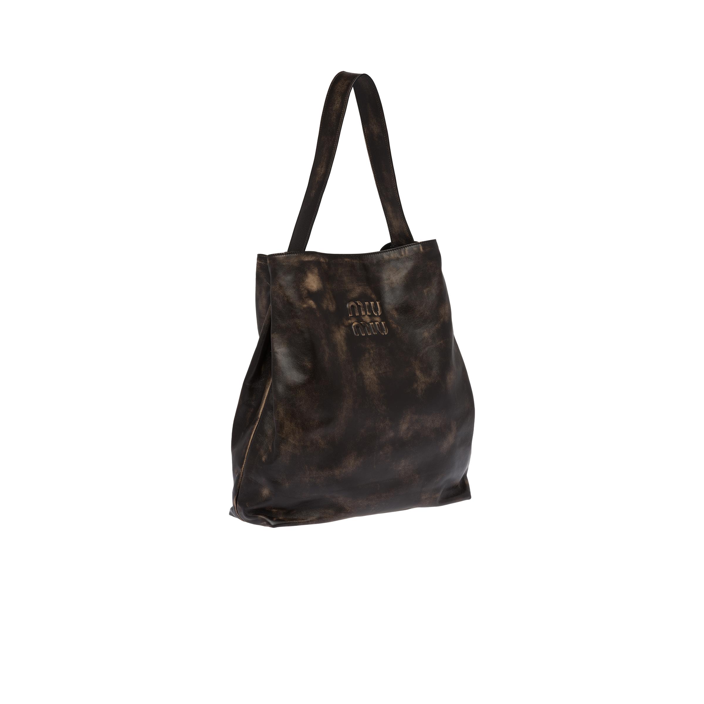 Sand/coffee Nappa Leather Pocket Bag