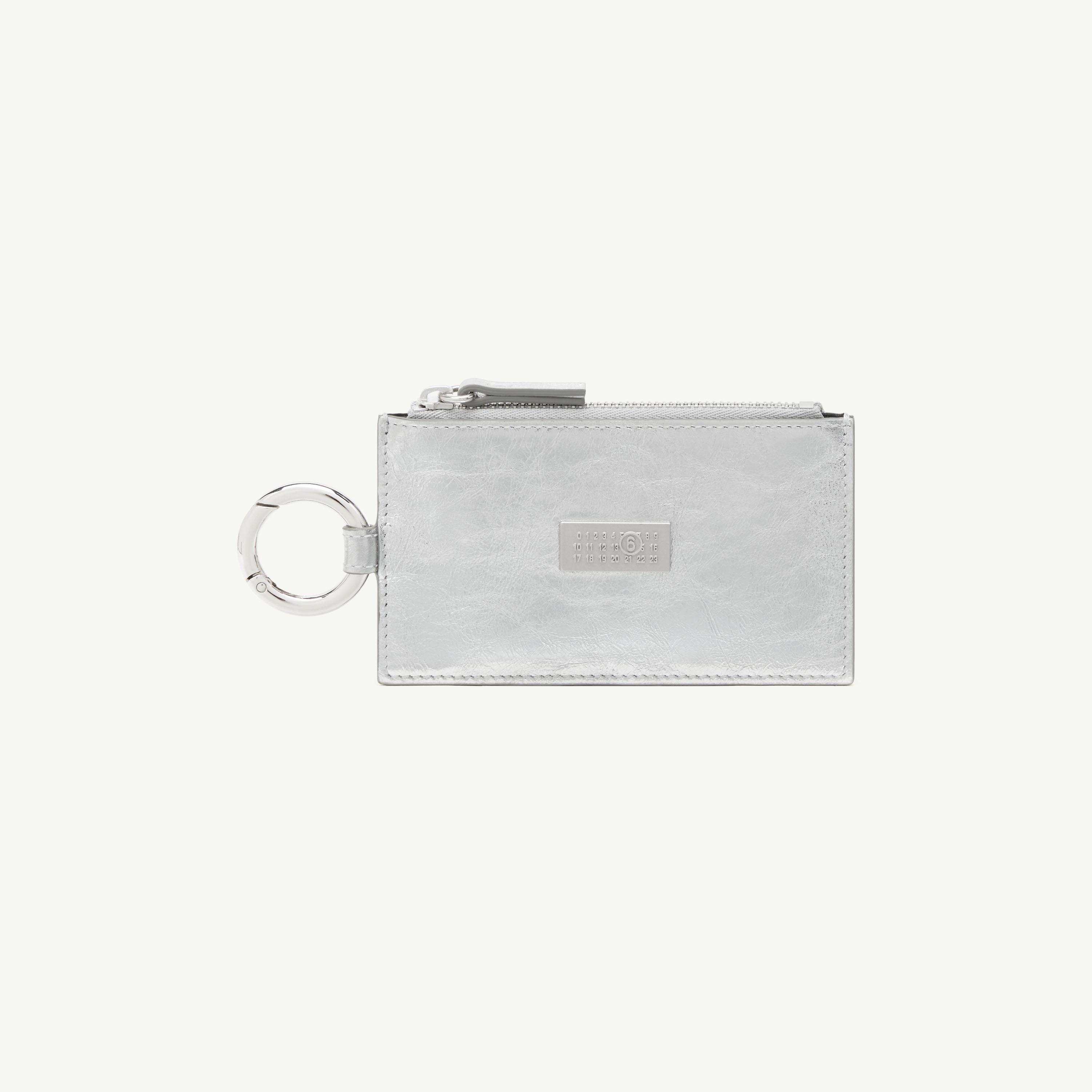 MM6 by Maison Margiela Numeric Leather Key Ring Pouch in White | Lyst