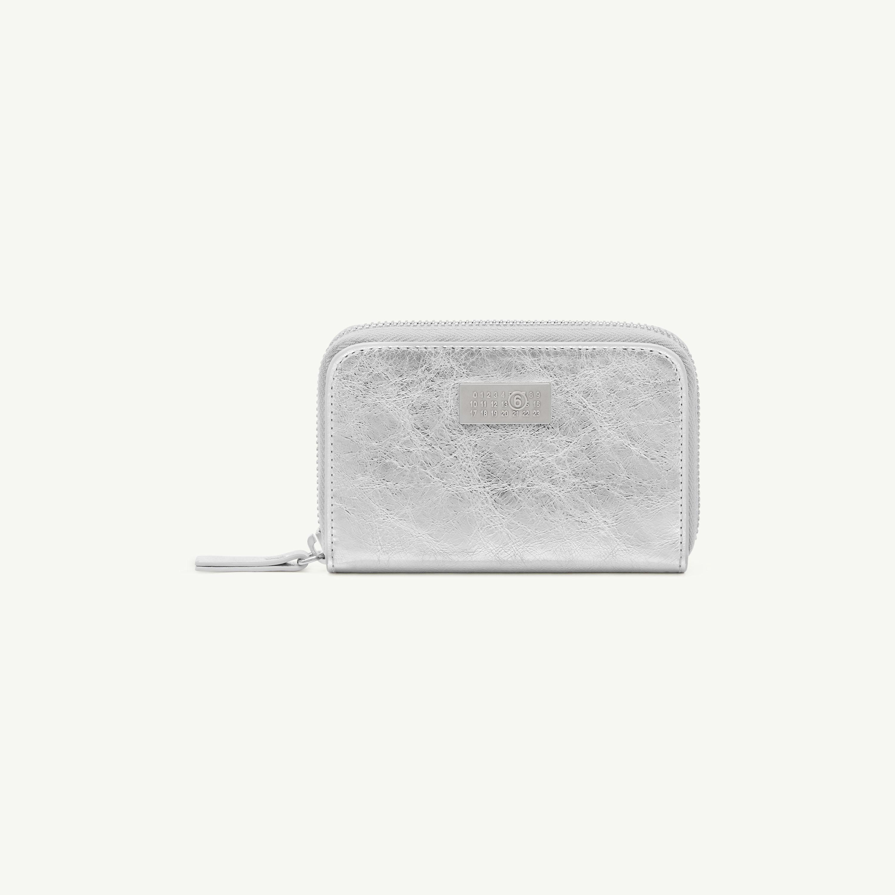 MM6 by Maison Margiela Numeric Leather Zip Wallet in White | Lyst