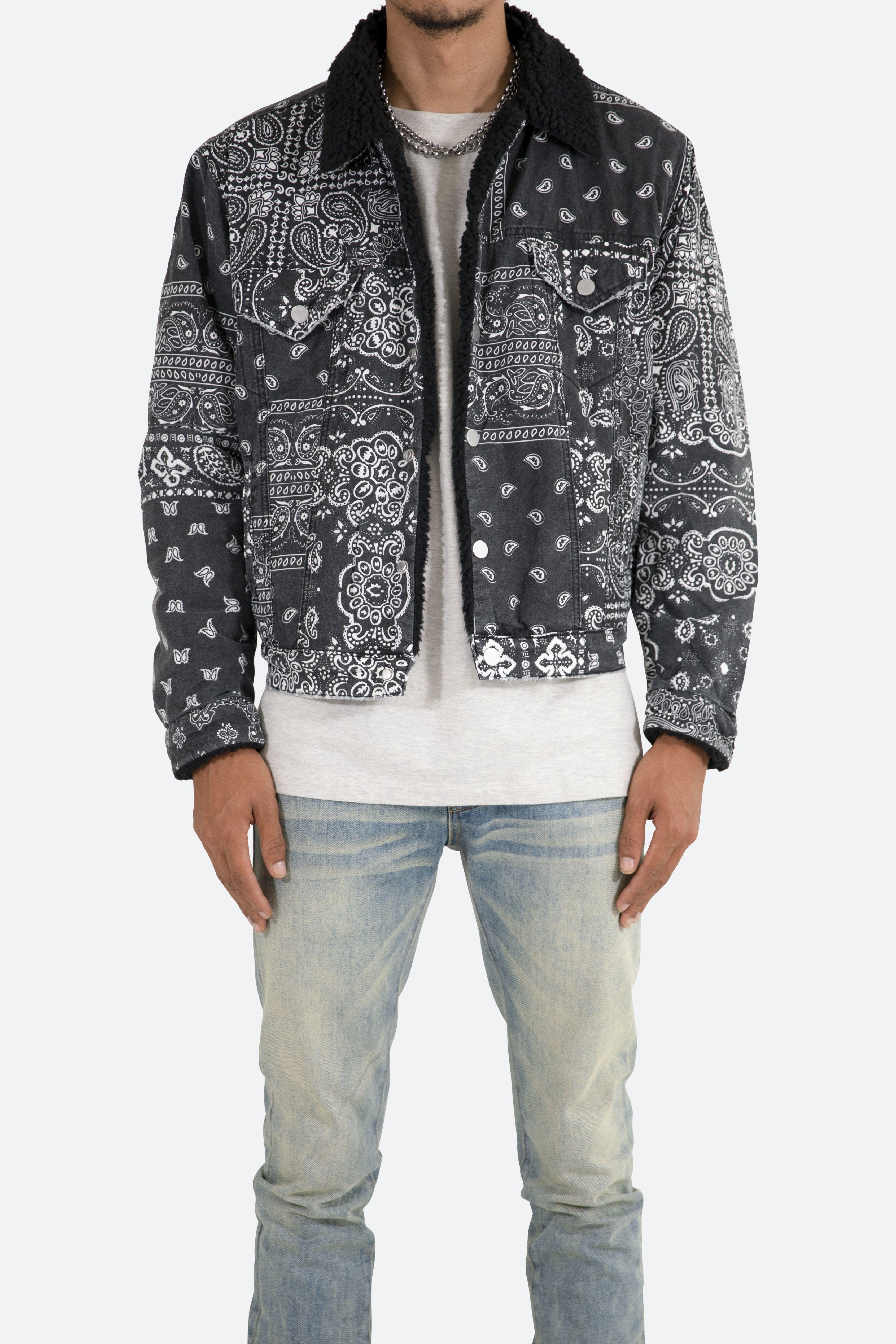 MNML Bandana Sherpa Trucker in Black 