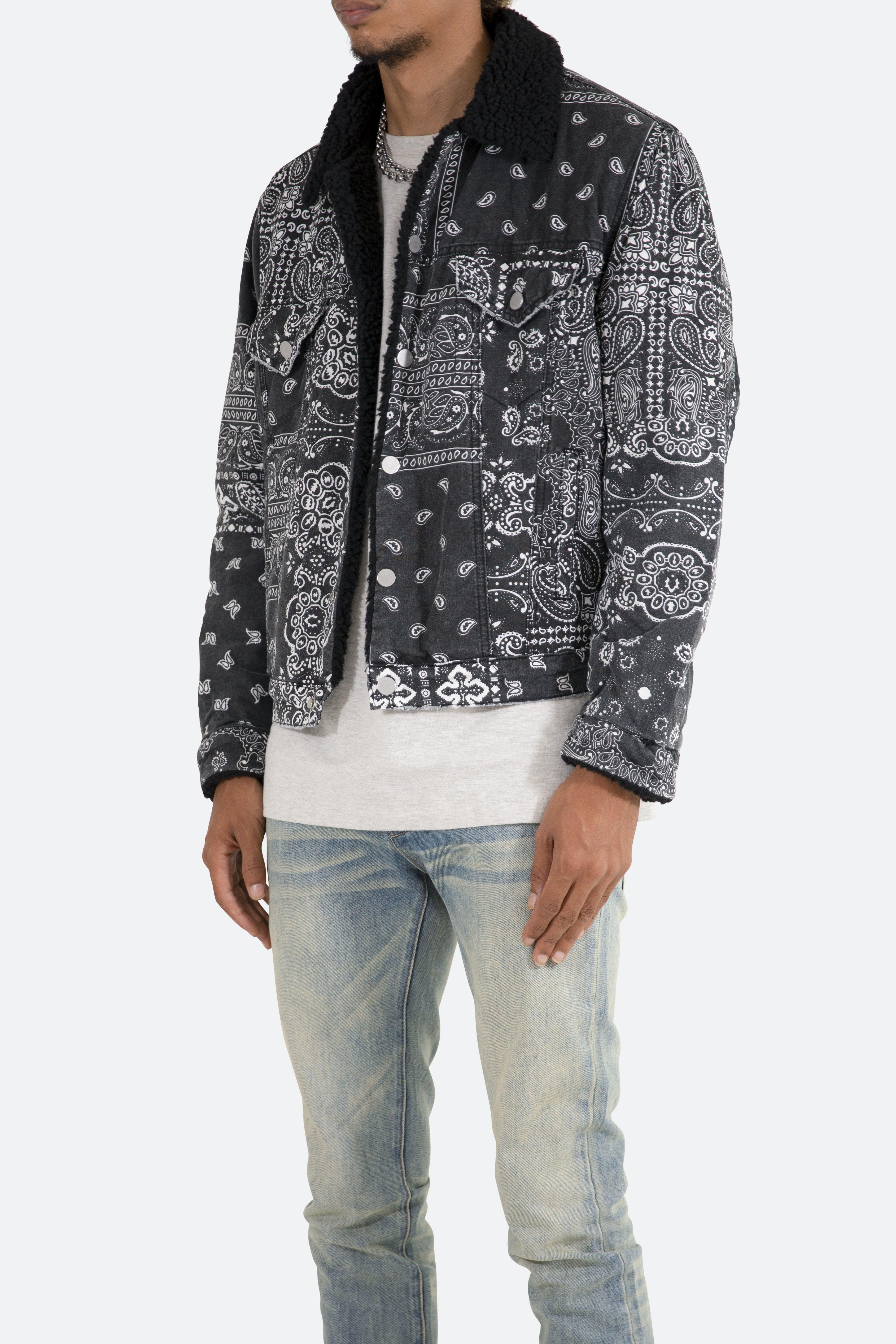 MNML Bandana Sherpa Trucker in Black 